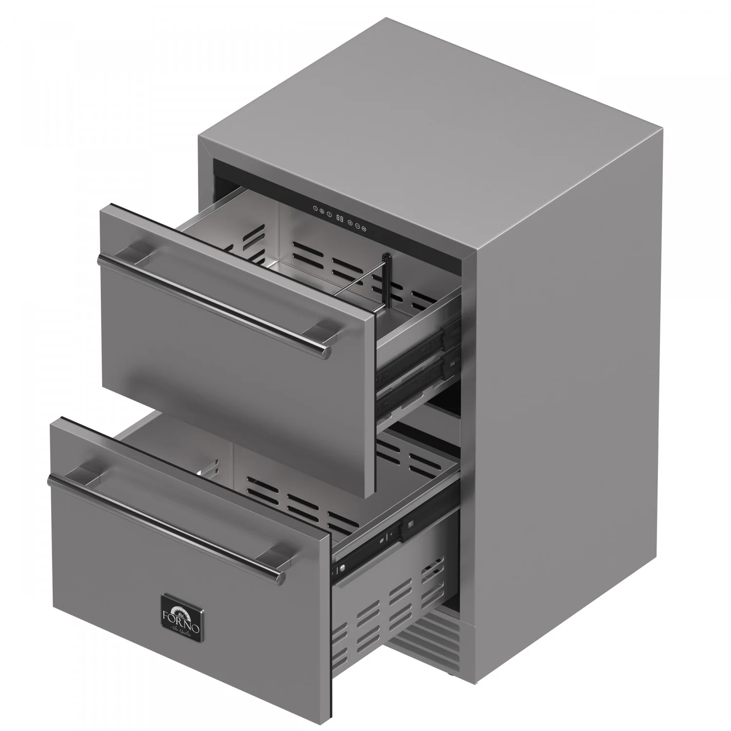 Forno Como 24" 4.87 Cu.Ft. Stainless Steel Undercounter Indoor/Outdoor Drawer Refrigerator - FDROD1611-24S - Image 5