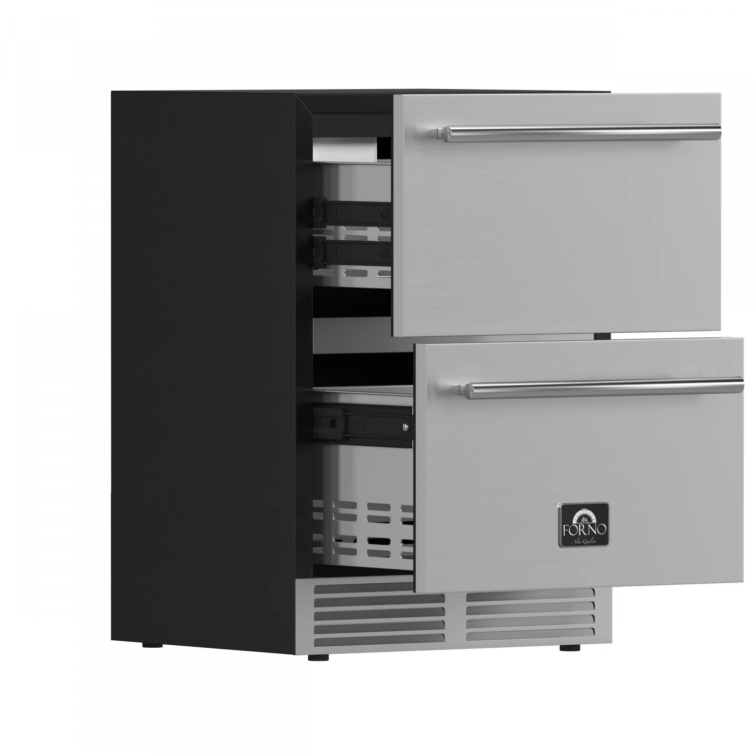 Forno Cosenza Stainless Steel 24" Built-in Undercounter Indoor/Outdoor Drawer Freezer with Ice Maker (4.69 Cu. Ft.) - FDRBI1838-24S - Image 11