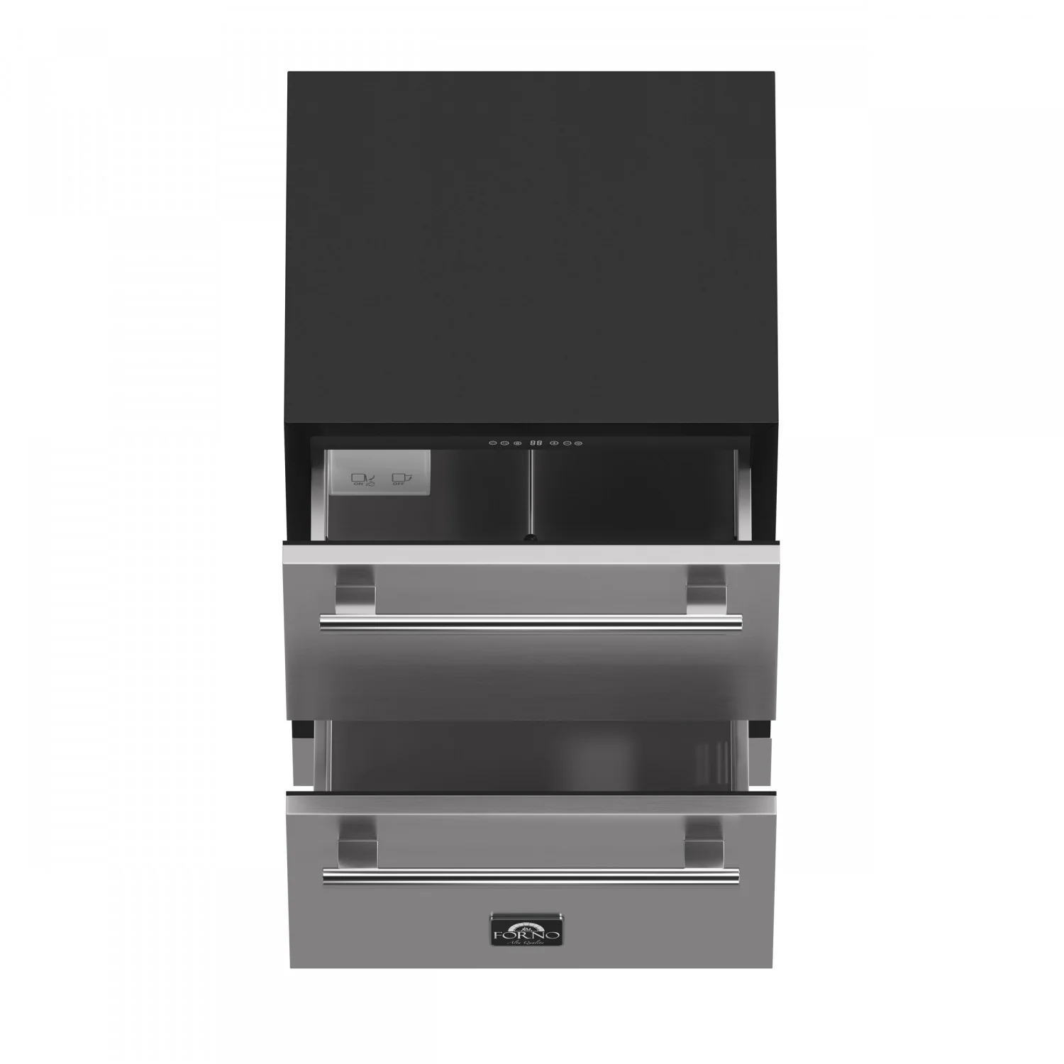 Forno Cosenza Stainless Steel 24" Built-in Undercounter Indoor/Outdoor Drawer Freezer with Ice Maker (4.69 Cu. Ft.) - FDRBI1838-24S - Image 4