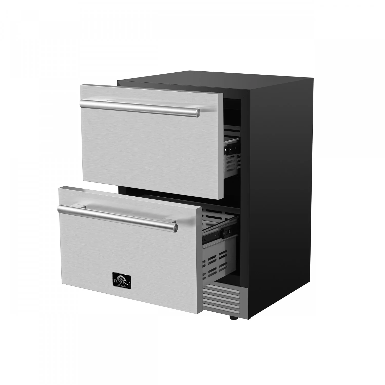 Forno Cosenza Stainless Steel 24" Built-in Undercounter Indoor/Outdoor Drawer Freezer with Ice Maker (4.69 Cu. Ft.) - FDRBI1838-24S - Image 8