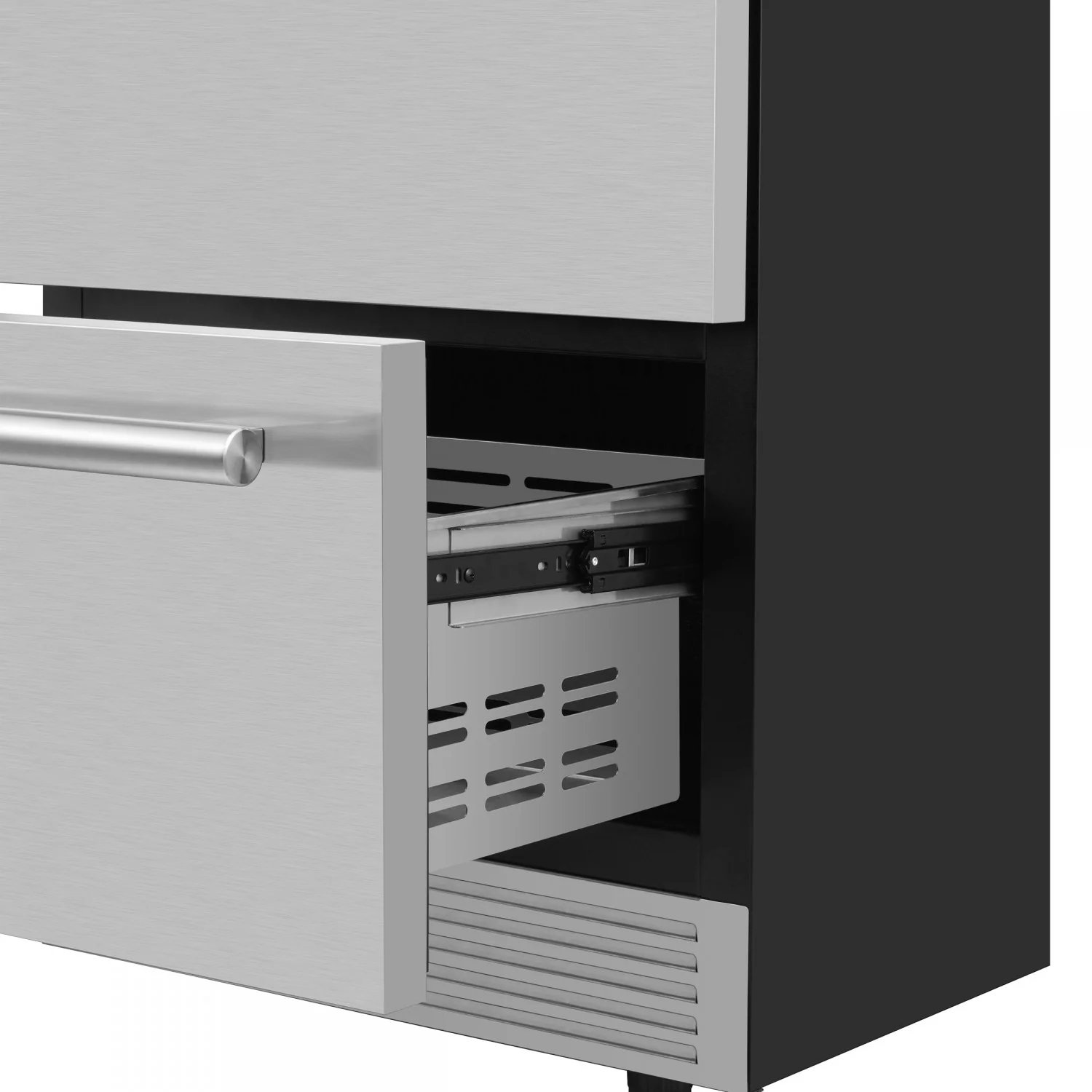 Forno Cosenza Stainless Steel 24" Built-in Undercounter Indoor/Outdoor Drawer Freezer with Ice Maker (4.69 Cu. Ft.) - FDRBI1838-24S - Image 9