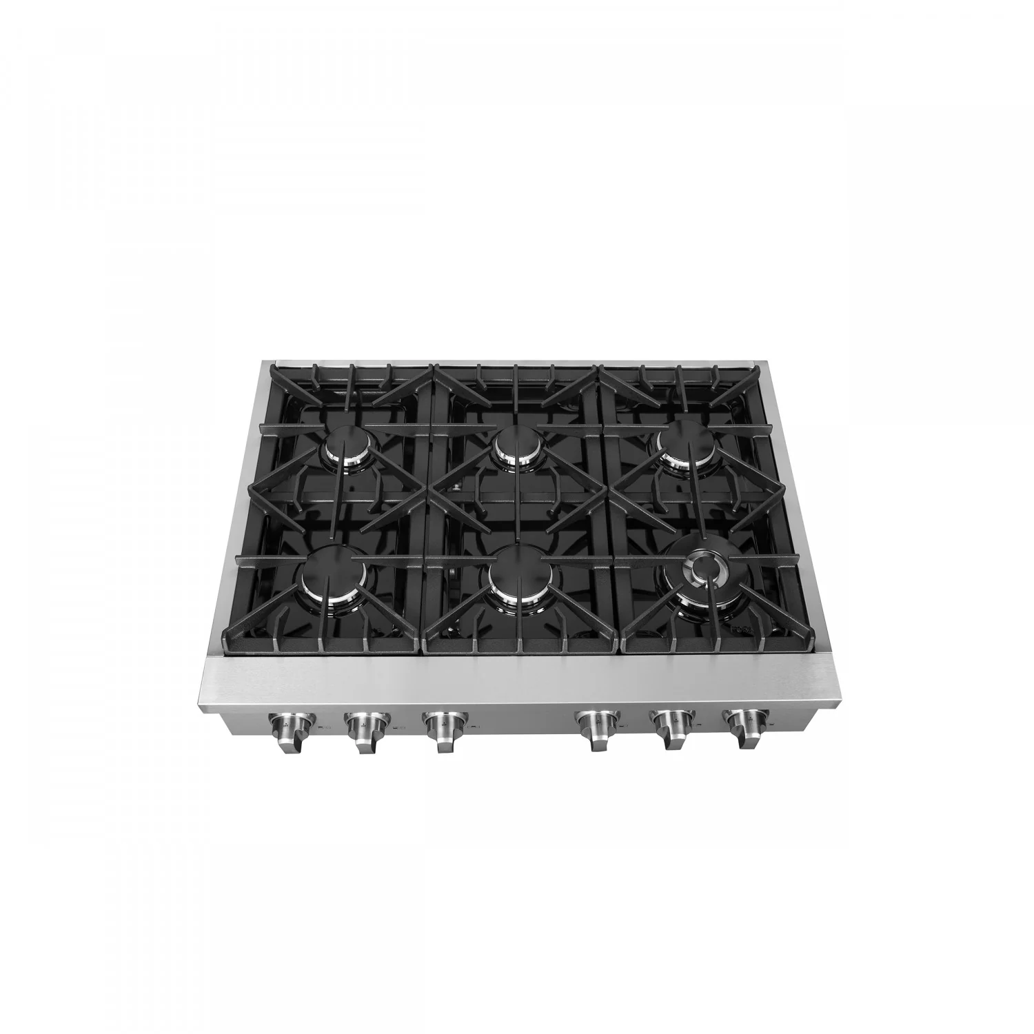 Forno Cossato Stainless Steel 36" Pro-style Gas Cooktop - FCTGS5737-36 - Image 2