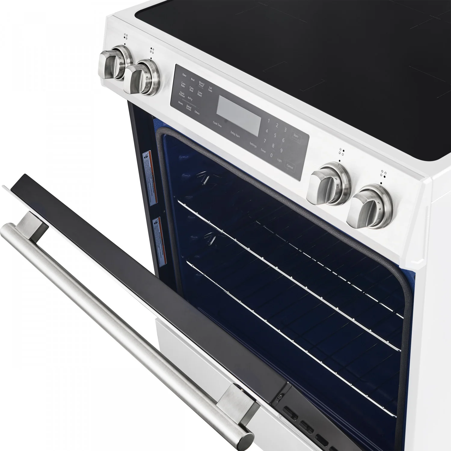 Forno Donatello White Slide-in Induction Range with True Convection (5.0 Cu. Ft.) - FFSIN0905-30WHT - Image 7