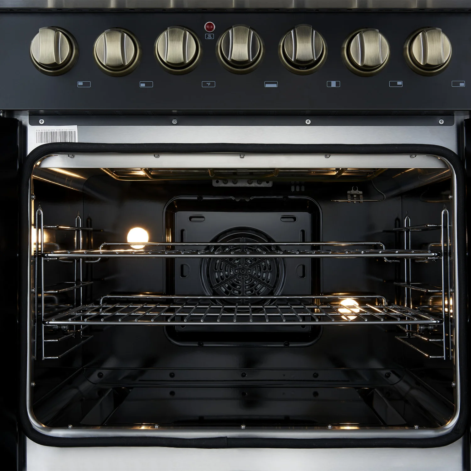 Forno Galiano 30" Black French Door Dual Fuel Range with True Convection (4.32 Cu. Ft.) - FFSGS6356-30BLK - Image 8