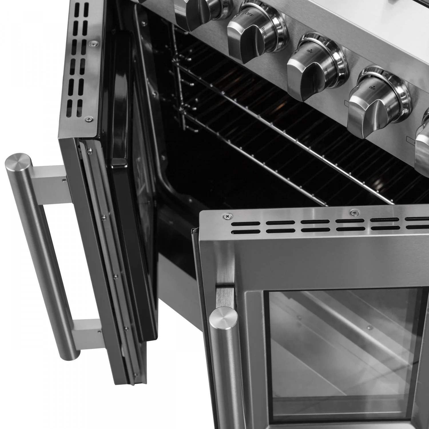 Forno Galiano 30" Stainless Steel French Door Dual Fuel Range with True Convection (4.32 Cu. Ft.) - FFSGS6356-30 - Image 12