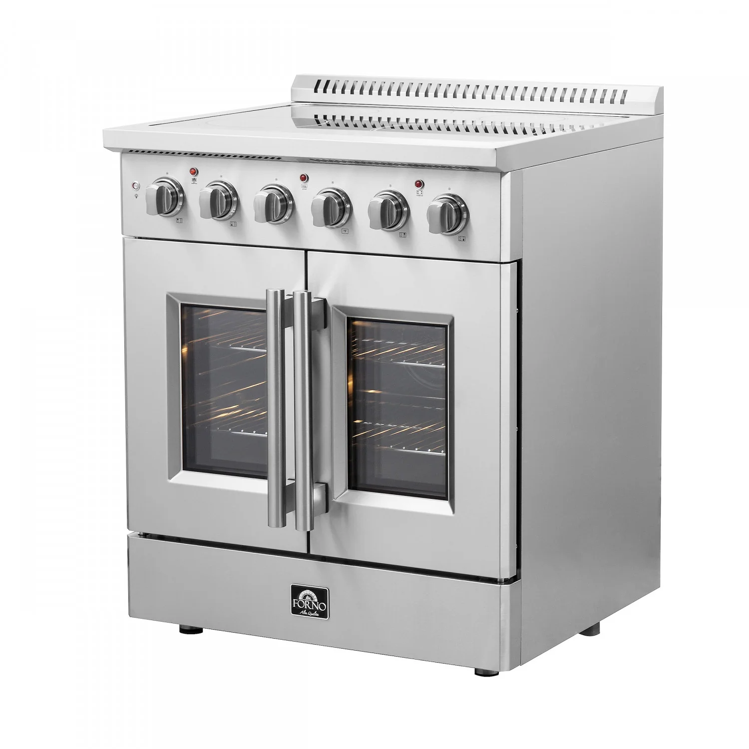 Forno Galiano 30" Stainless Steel French Door Electric Range with True Convection and Air Fry (4.32 Cu. Ft.) - FFSEL6917-30 - Image 3