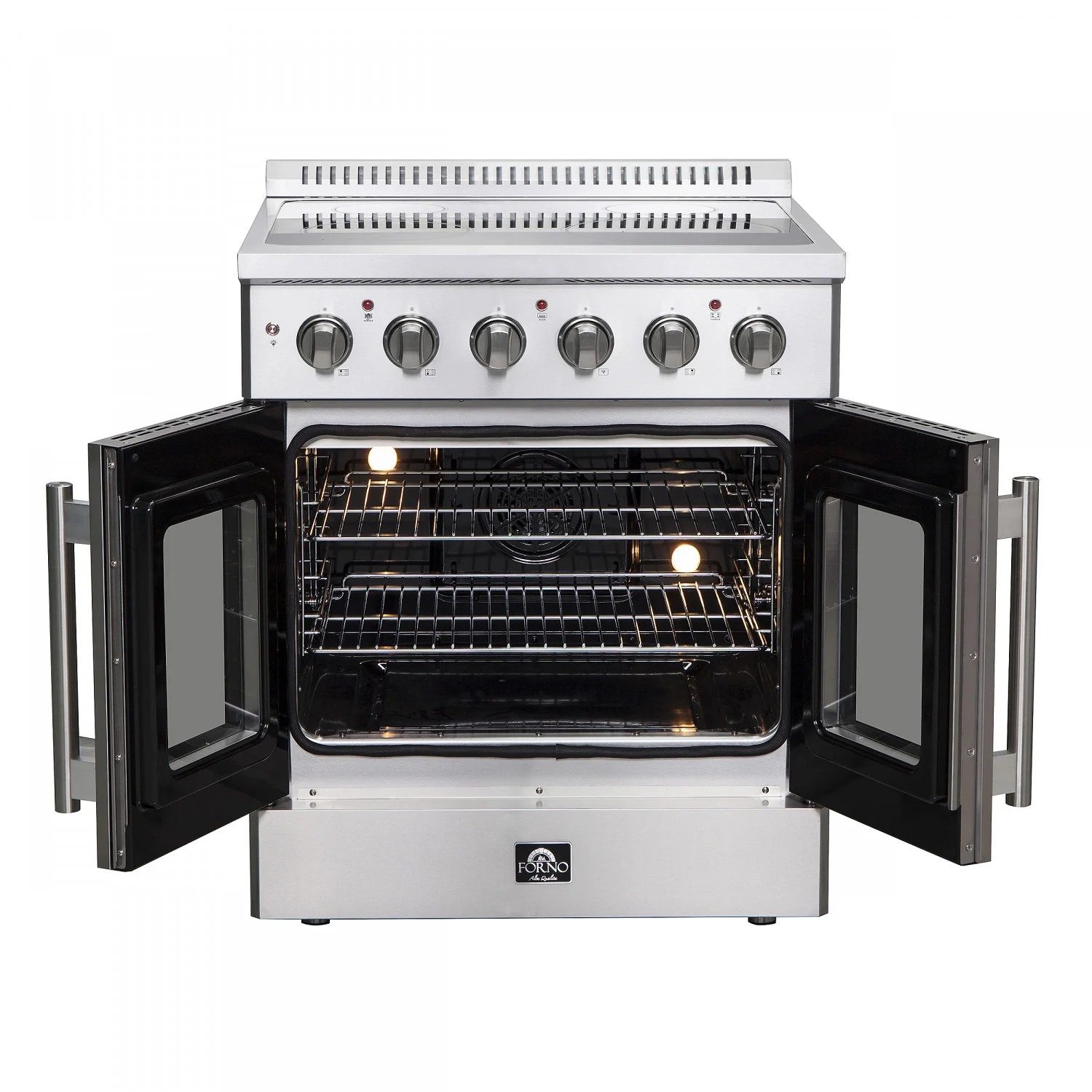 Forno Galiano 30" Stainless Steel French Door Electric Range with True Convection and Air Fry (4.32 Cu. Ft.) - FFSEL6917-30 - Image 7