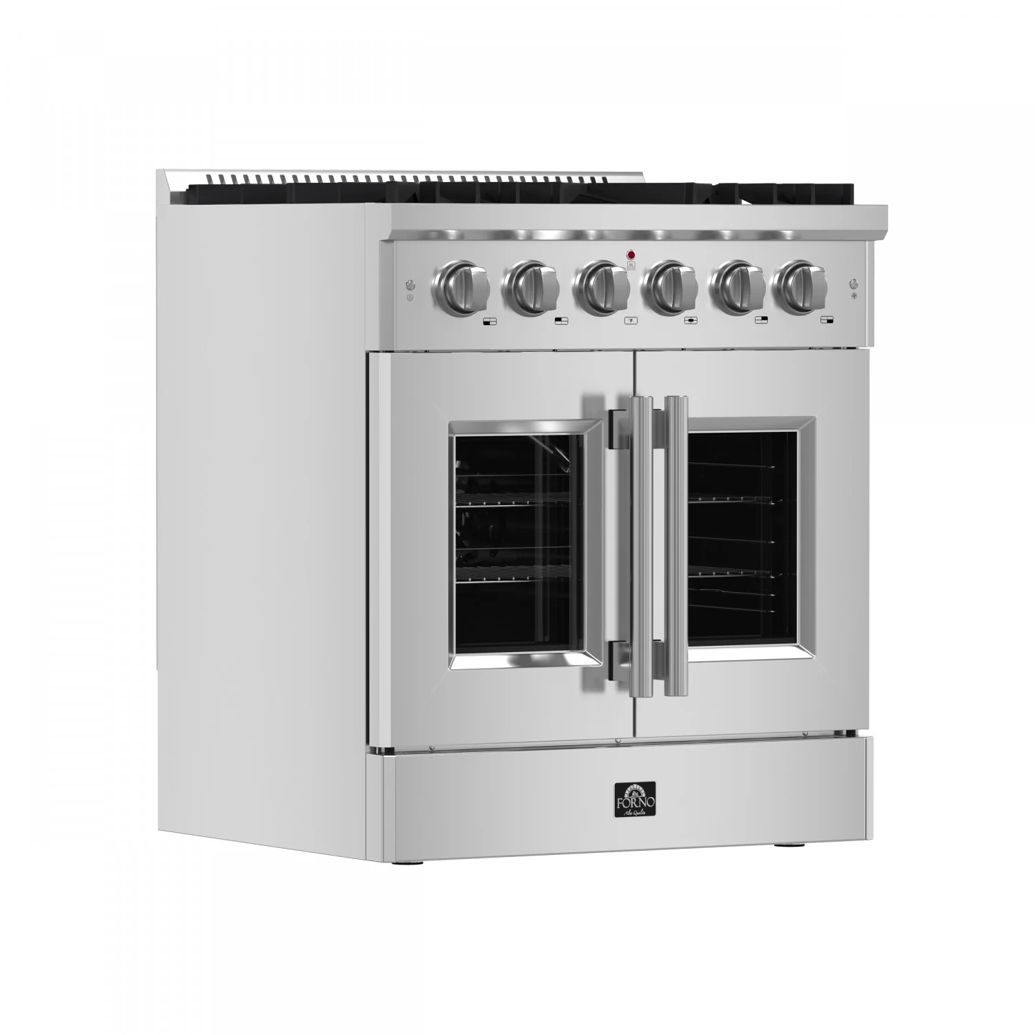 Forno Galiano 30" Stainless Steel French Door Freestanding Gas Range (4.32 Cu. Ft.) - FFSGS6444-30 - Image 3