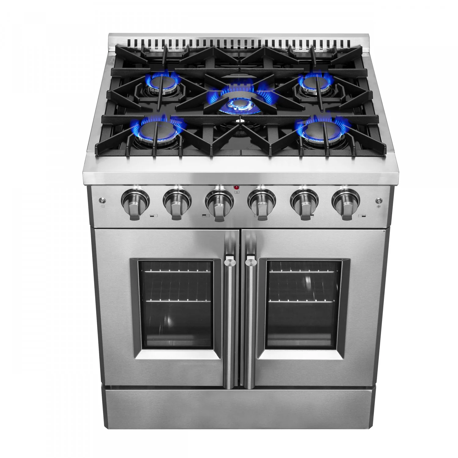 Forno Galiano 30" Stainless Steel French Door Freestanding Gas Range (4.32 Cu. Ft.) - FFSGS6444-30 - Image 8
