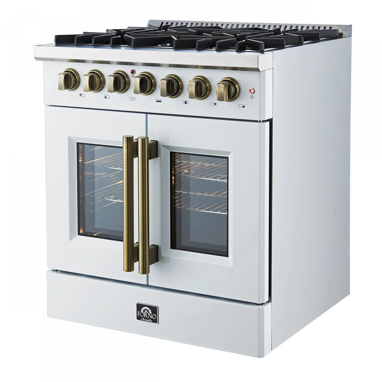 Forno Galiano 30" White French Door Dual Fuel Range With True Convection (4.32 Cu. Ft.) - FFSGS6356-30WHT - Image 10