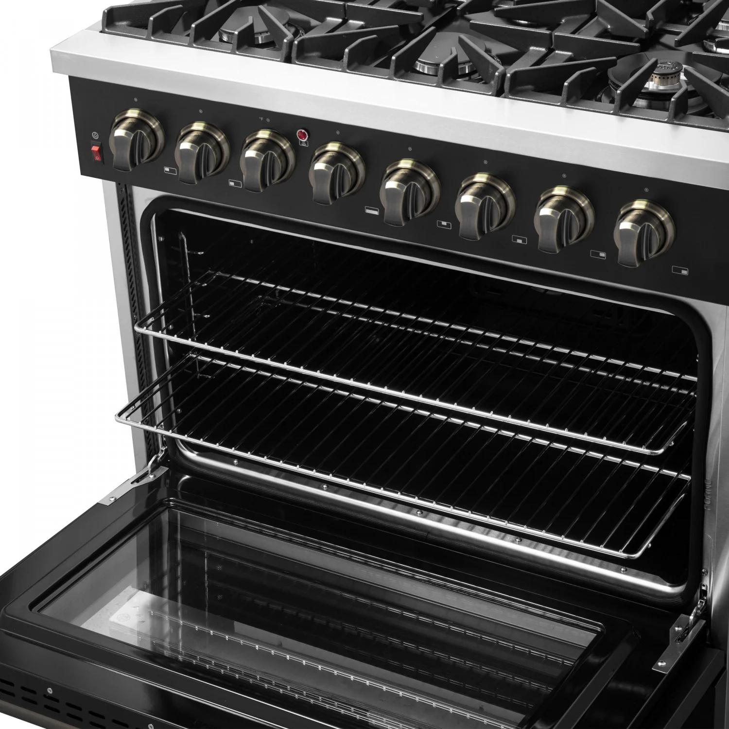 Forno Galiano 36" Black Dual Fuel Range with True Convection (5.36 Cu. Ft.) - FFSGS6156-36BLK - Image 12