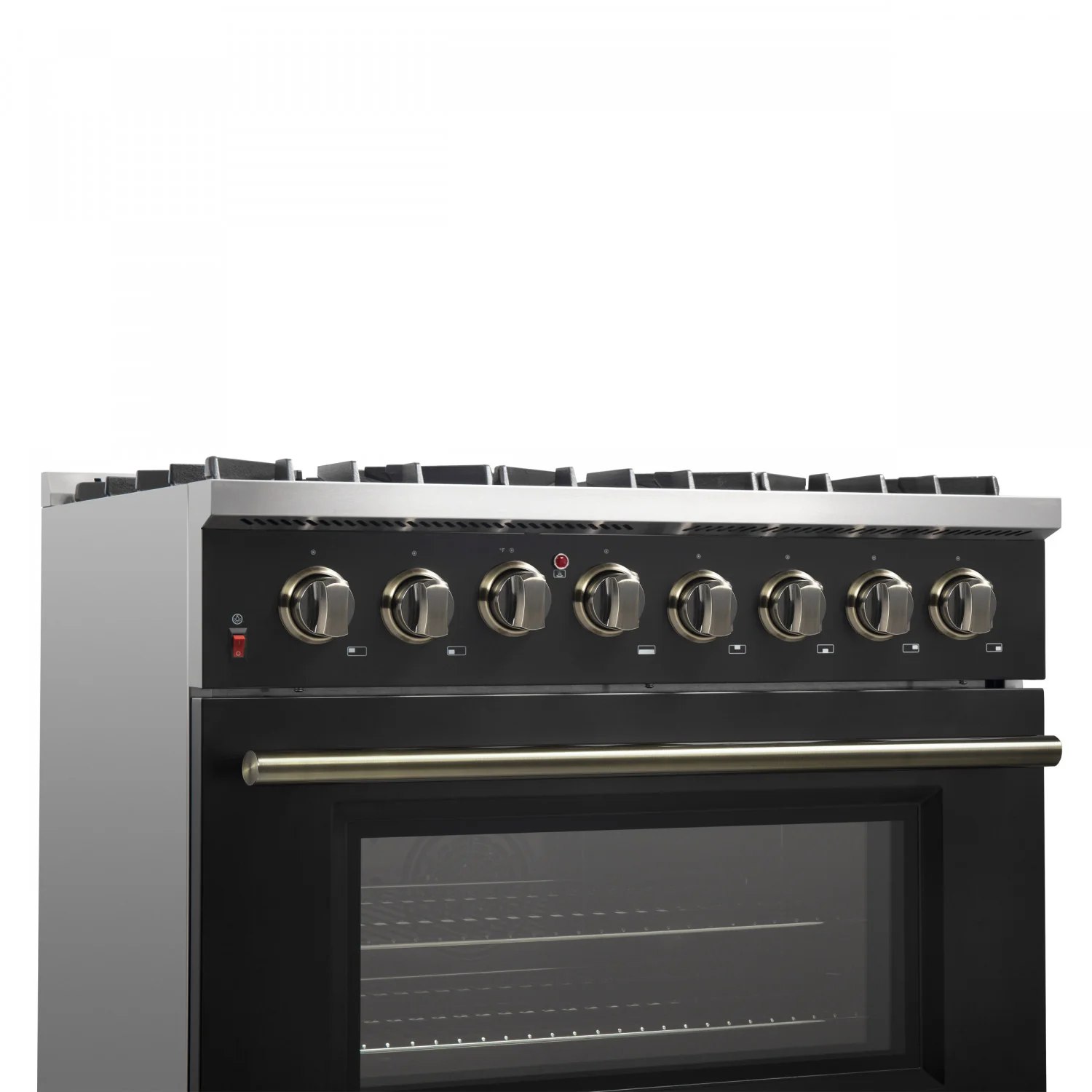 Forno Galiano 36" Black Dual Fuel Range with True Convection (5.36 Cu. Ft.) - FFSGS6156-36BLK - Image 3