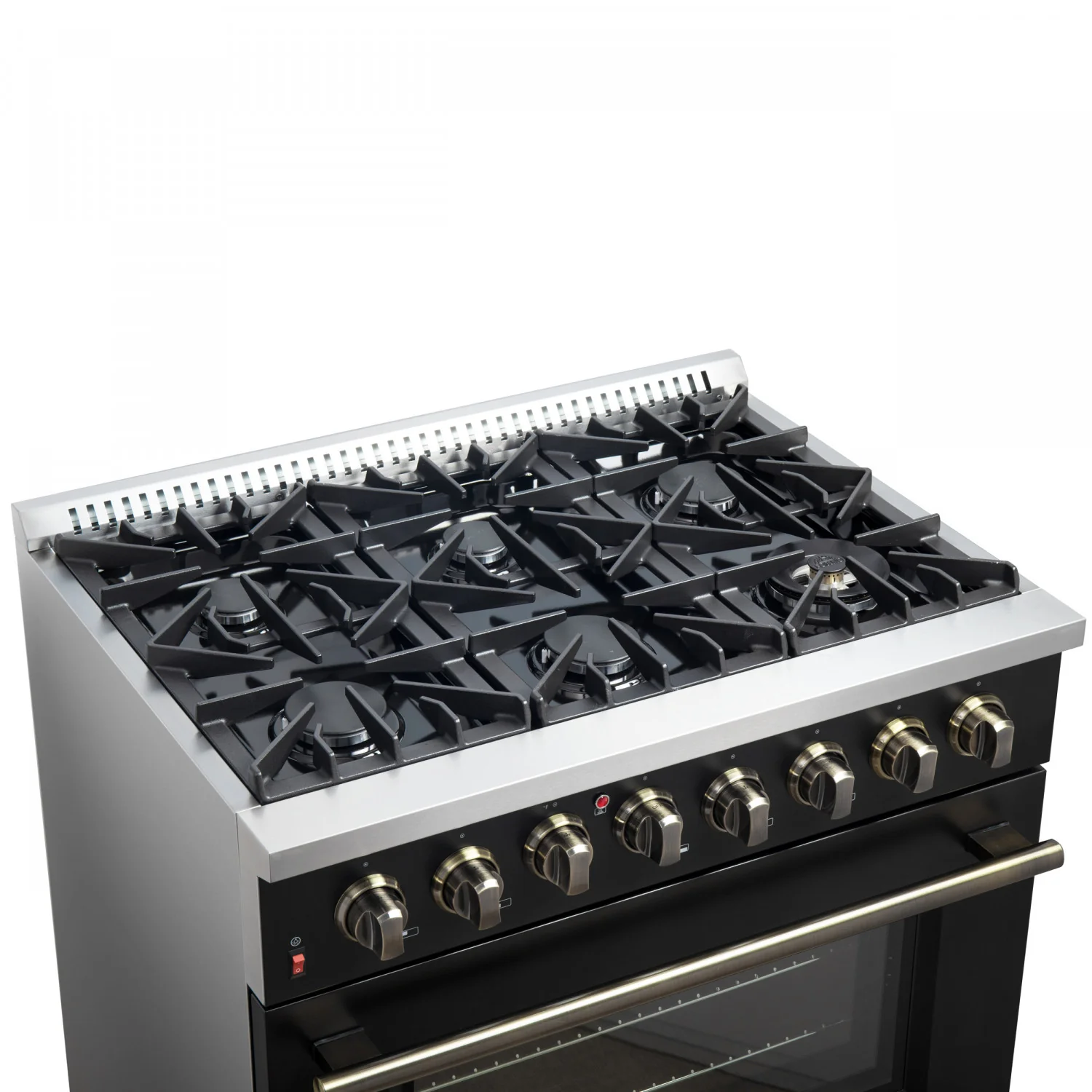 Forno Galiano 36" Black Dual Fuel Range with True Convection (5.36 Cu. Ft.) - FFSGS6156-36BLK - Image 5