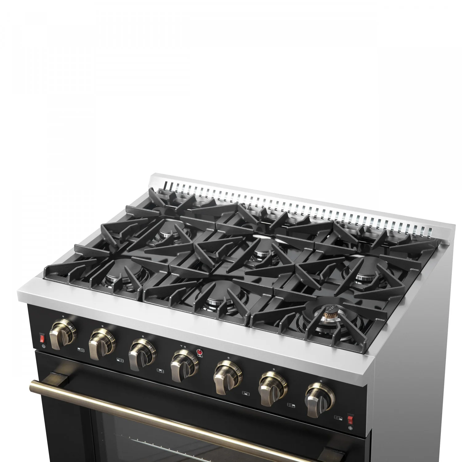 Forno Galiano 36" Black Freestanding Gas Range (5.36 Cu. Ft.) - FFSGS6244-36BLK - Image 13