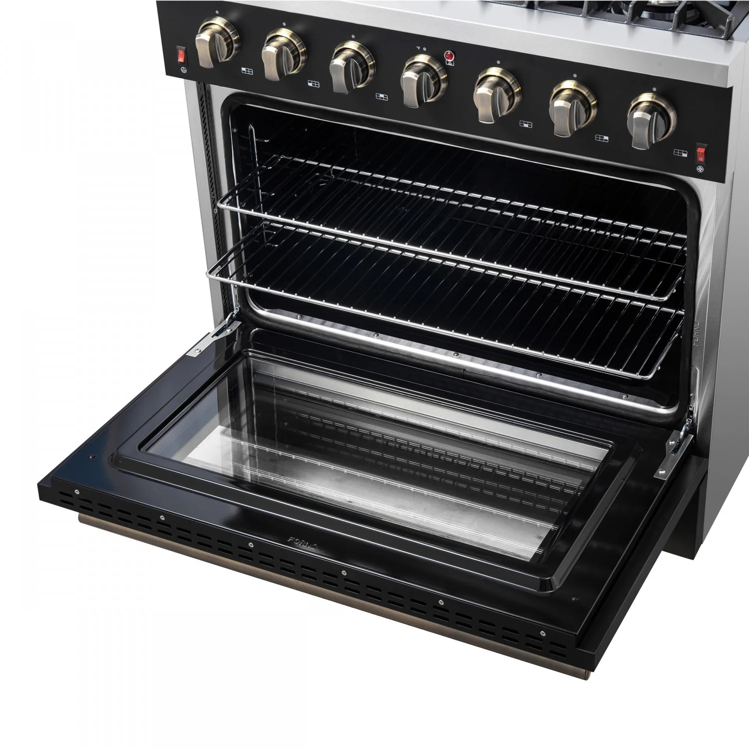 Forno Galiano 36" Black Freestanding Gas Range (5.36 Cu. Ft.) - FFSGS6244-36BLK - Image 15