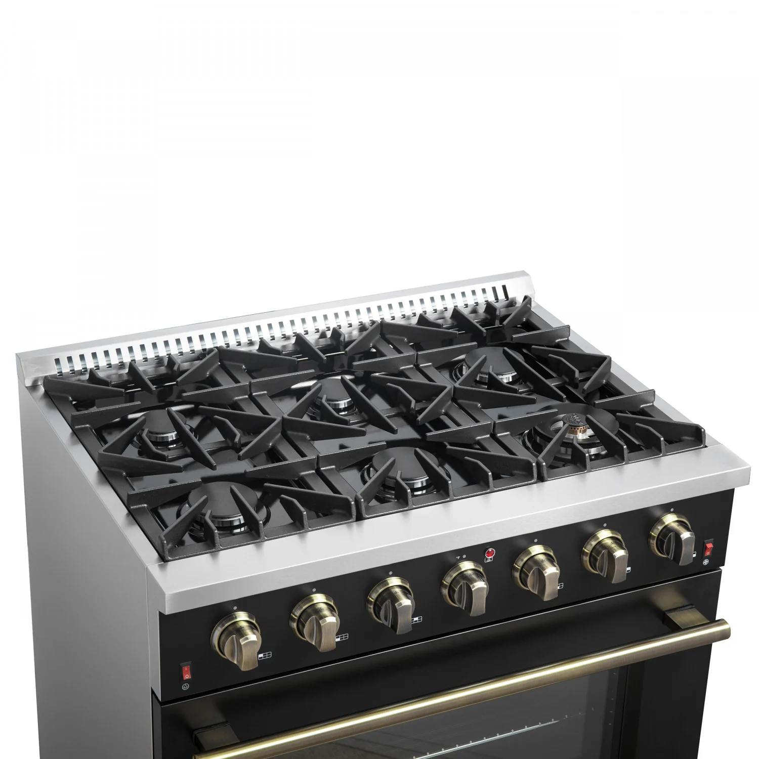 Forno Galiano 36" Black Freestanding Gas Range (5.36 Cu. Ft.) - FFSGS6244-36BLK - Image 7