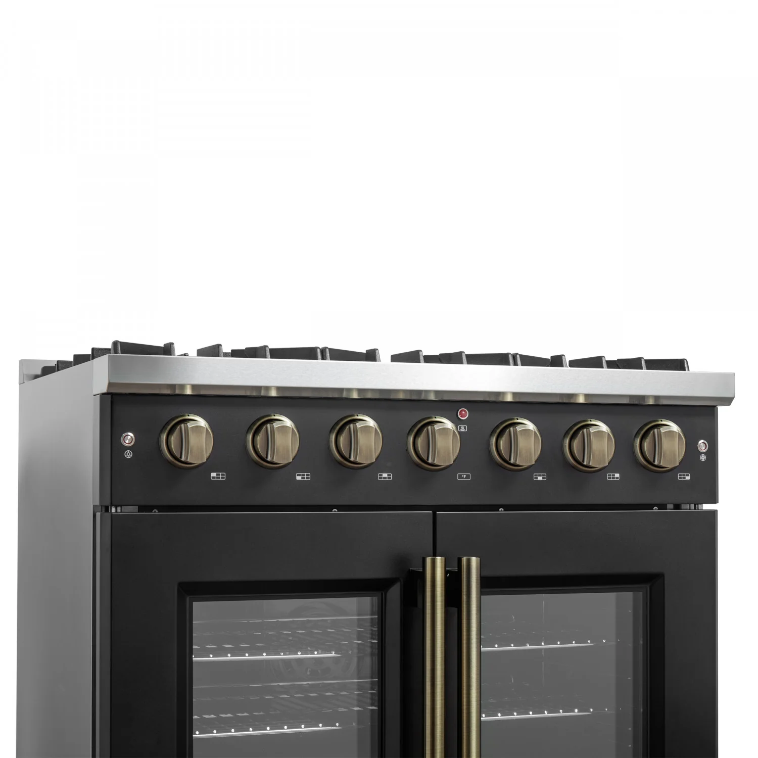 Forno Galiano 36" Black French Door Freestanding Gas Range (5.36 Cu. Ft.) - FFSGS6444-36BLK - Image 10