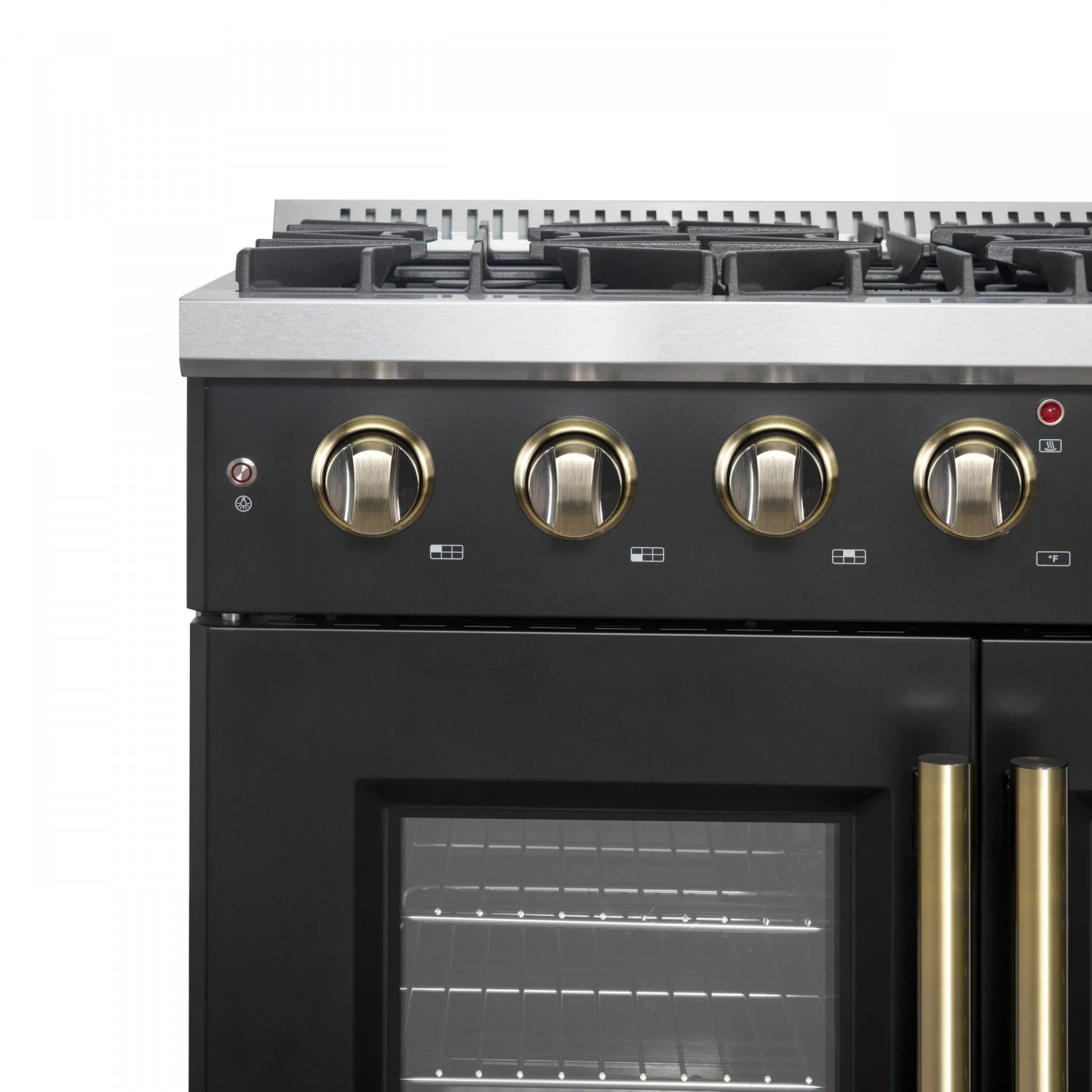 Forno Galiano 36" Black French Door Freestanding Gas Range (5.36 Cu. Ft.) - FFSGS6444-36BLK - Image 6