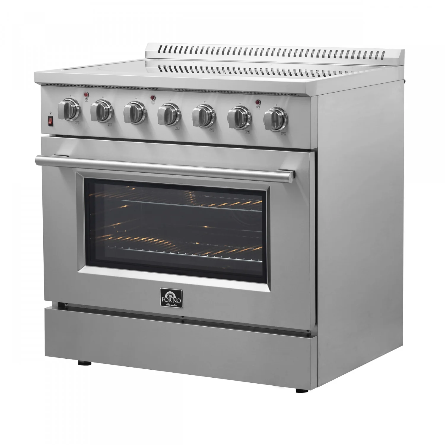 Forno Galiano 36" Stainless Steel Freestanding Electric Range with True Convection and Air Fry (5.36 Cu. Ft.) - FFSEL6083-36 - Image 3
