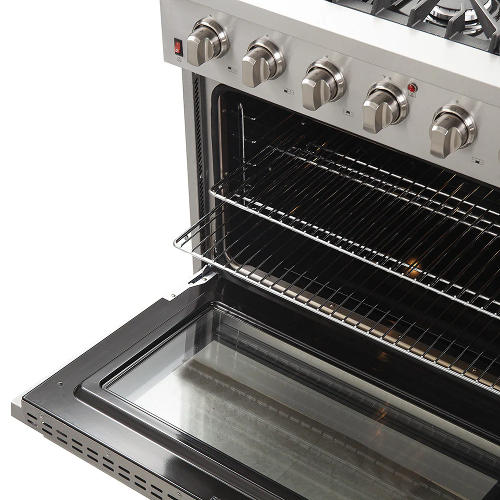 Forno Galiano 36" Stainless Steel Freestanding Gas Range (5.36 Cu. Ft.) - FFSGS6244-36 - Image 12