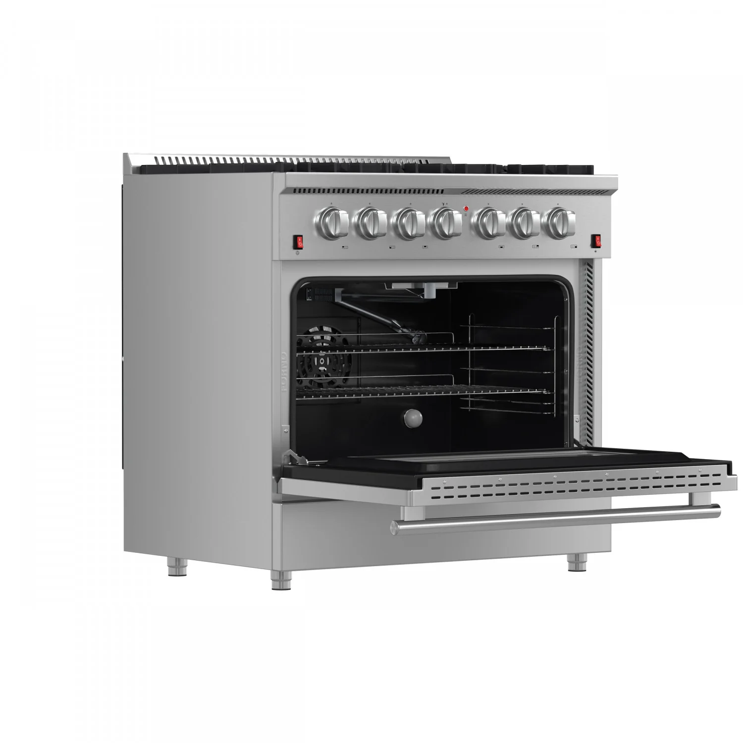 Forno Galiano 36" Stainless Steel Freestanding Gas Range (5.36 Cu. Ft.) - FFSGS6244-36 - Image 4