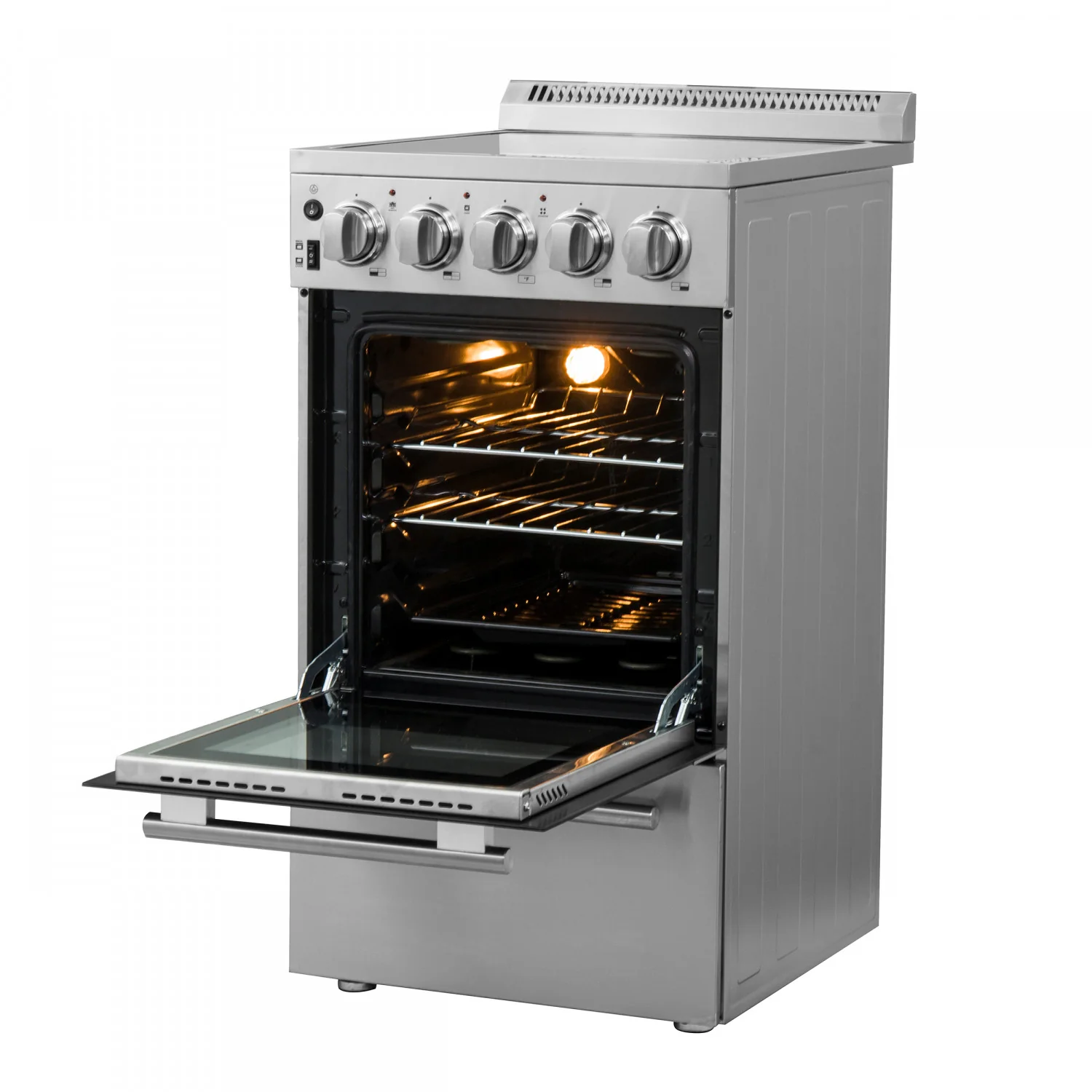 Forno Galiano 36" Stainless Steel French Door Electric Range with True Convection and Air Fry (5.36 Cu. Ft.) - FFSEL6917-36 - Image 8