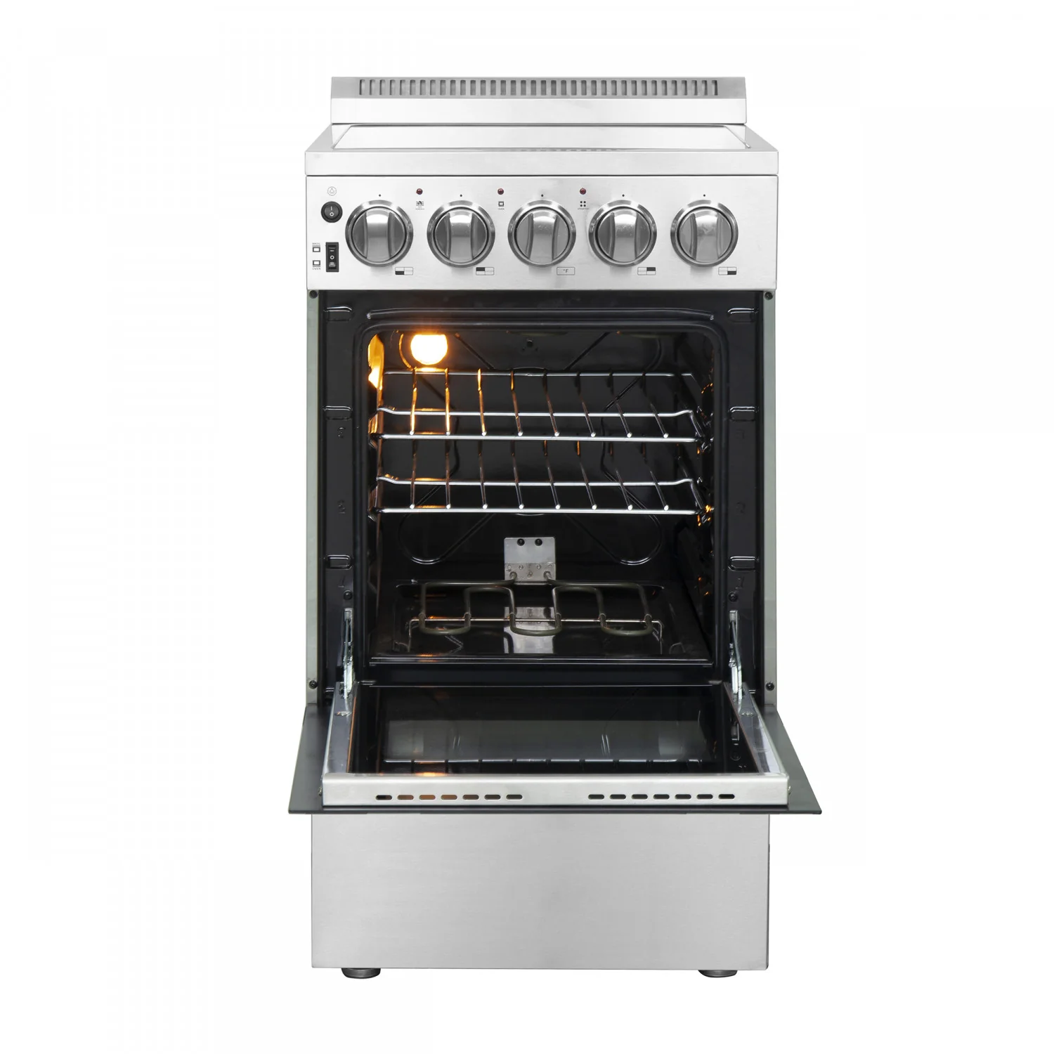 Forno Galiano 36" Stainless Steel French Door Electric Range with True Convection and Air Fry (5.36 Cu. Ft.) - FFSEL6917-36 - Image 9