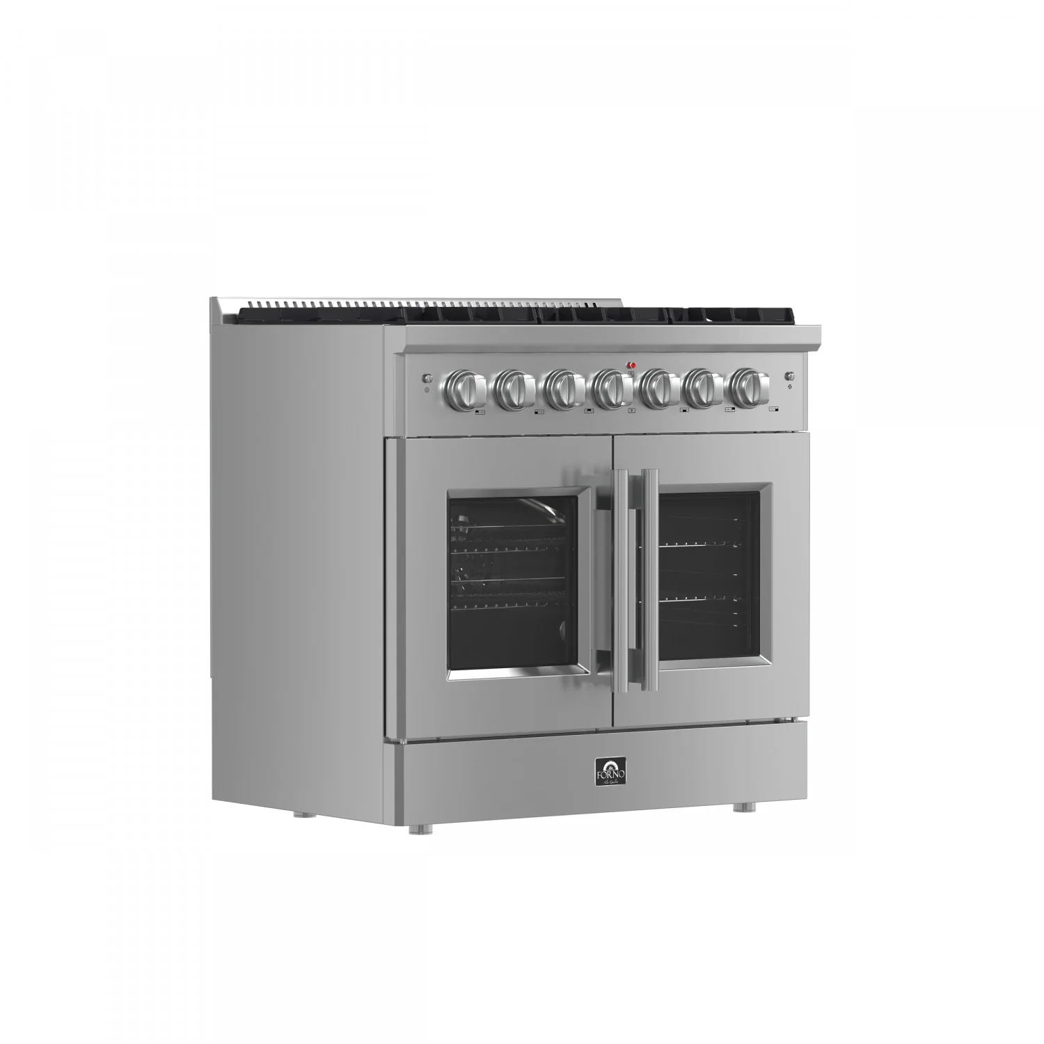 Forno Galiano 36" Stainless Steel French Door Freestanding Gas Range (5.36 Cu. Ft.) - FFSGS6444-36 - Image 3