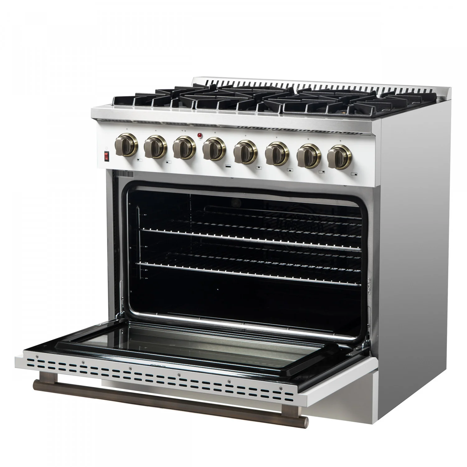 Forno Galiano 36" White Dual Fuel Range with True Convection (5.36 Cu. Ft.) - FFSGS6156-36WHT - Image 12