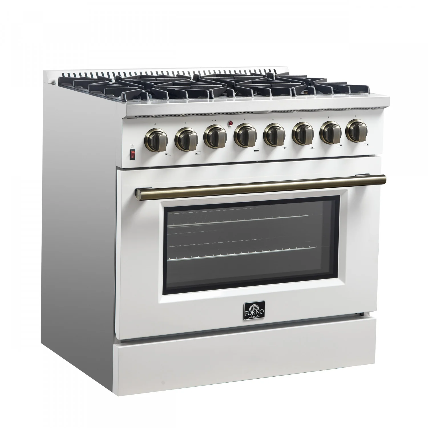 Forno Galiano 36" White Dual Fuel Range with True Convection (5.36 Cu. Ft.) - FFSGS6156-36WHT - Image 14
