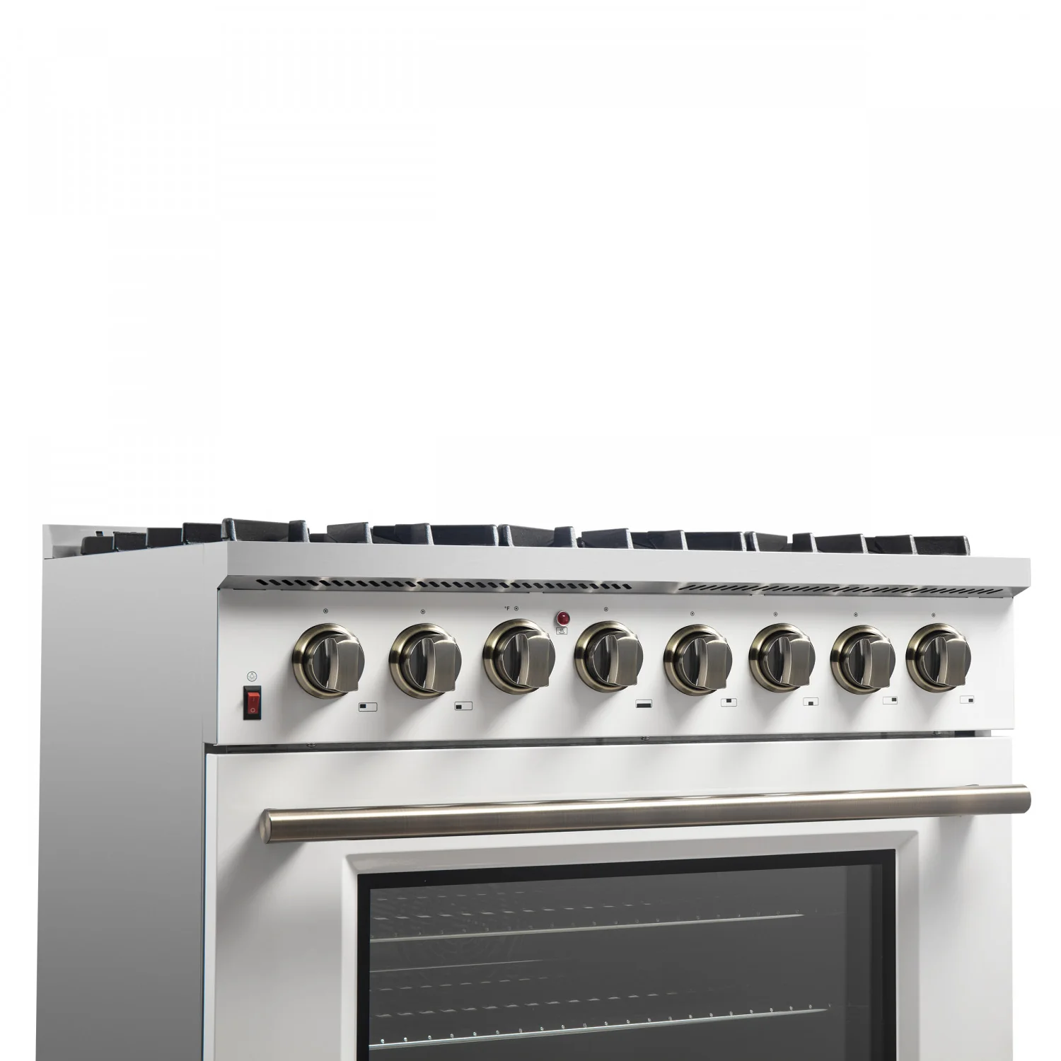 Forno Galiano 36" White Dual Fuel Range with True Convection (5.36 Cu. Ft.) - FFSGS6156-36WHT - Image 3