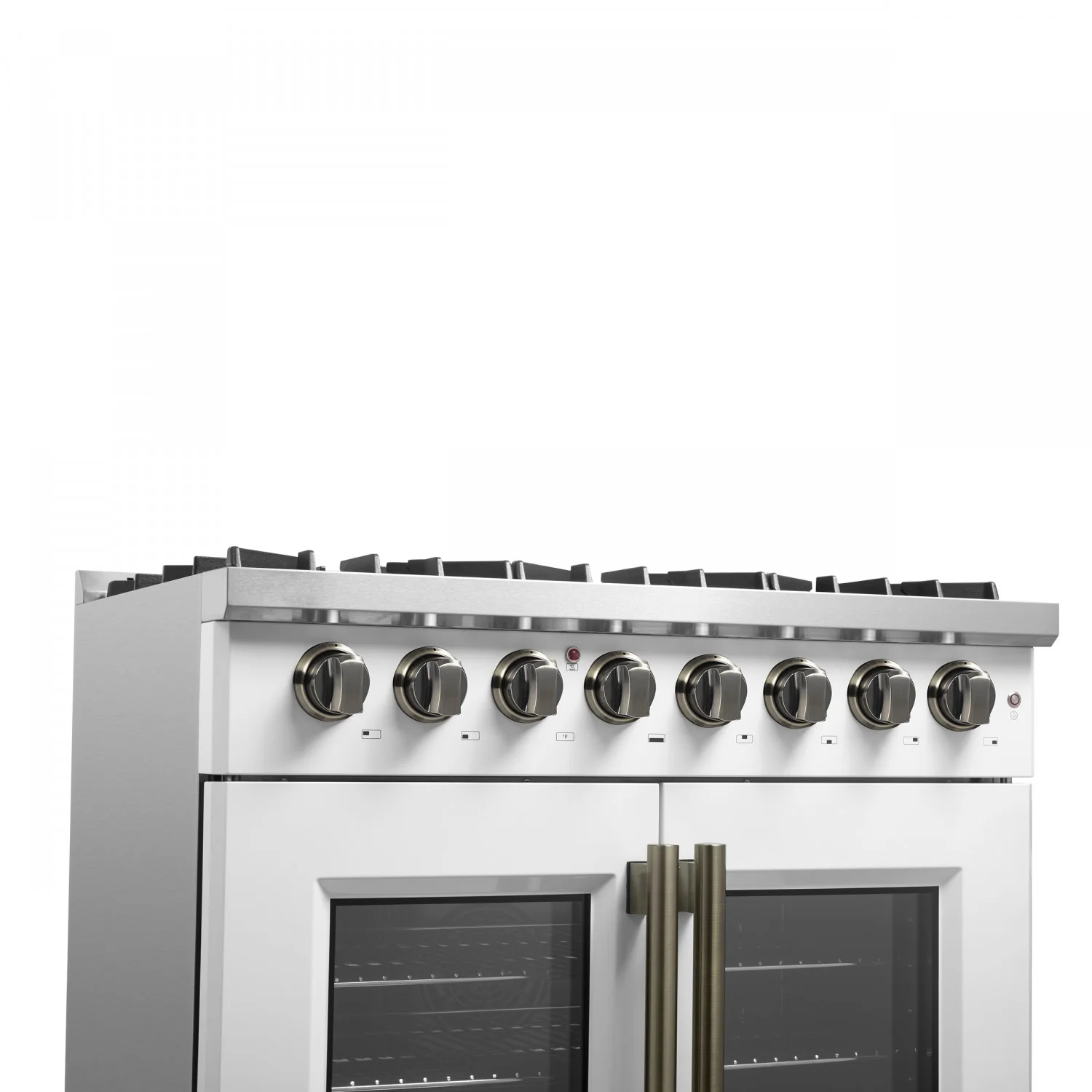 Forno Galiano 36" White French Door Dual Fuel Range with True Convection (5.36 Cu. Ft.) - FFSGS6356-36WHT - Image 11
