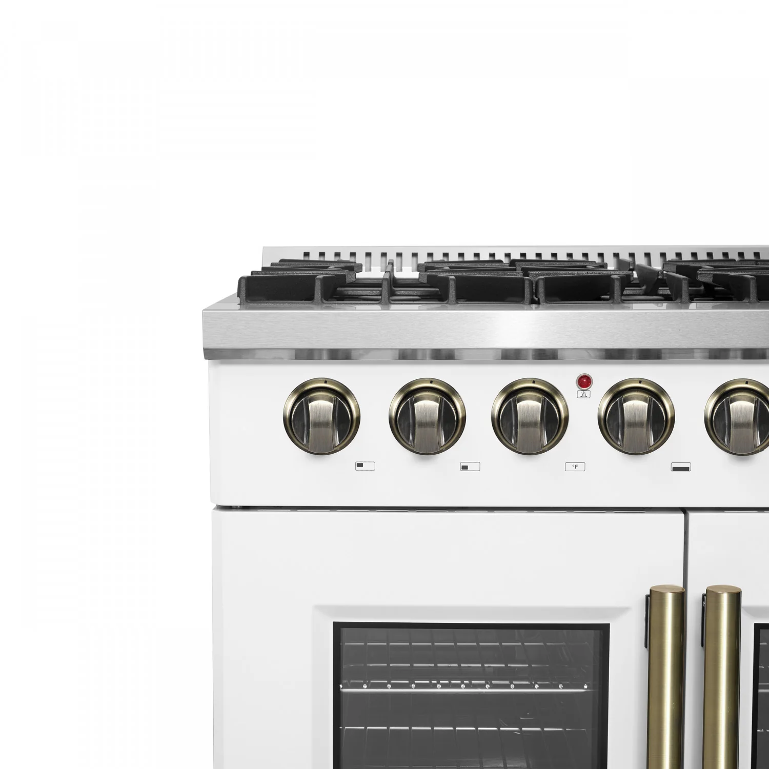 Forno Galiano 36" White French Door Dual Fuel Range with True Convection (5.36 Cu. Ft.) - FFSGS6356-36WHT - Image 9