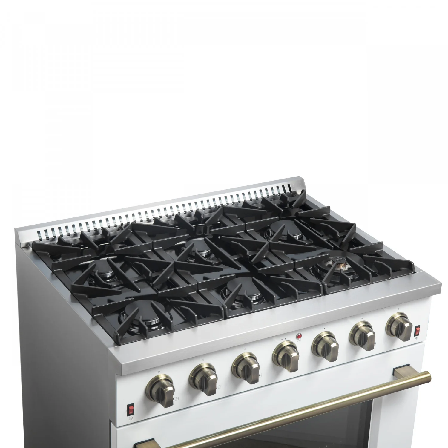 Forno Galiano 36" White French Door Freestanding Gas Range (5.36 Cu. Ft.) - FFSGS6244-36WHT - Image 5