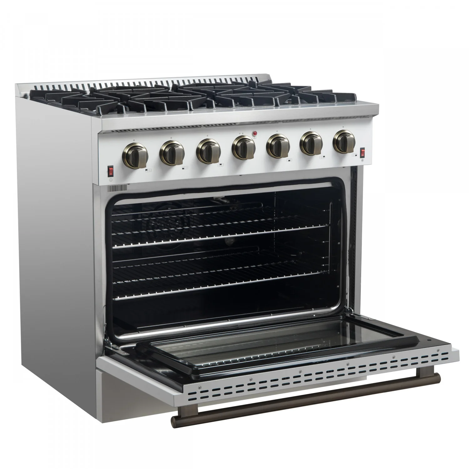Forno Galiano 36" White French Door Freestanding Gas Range (5.36 Cu. Ft.) - FFSGS6244-36WHT - Image 8