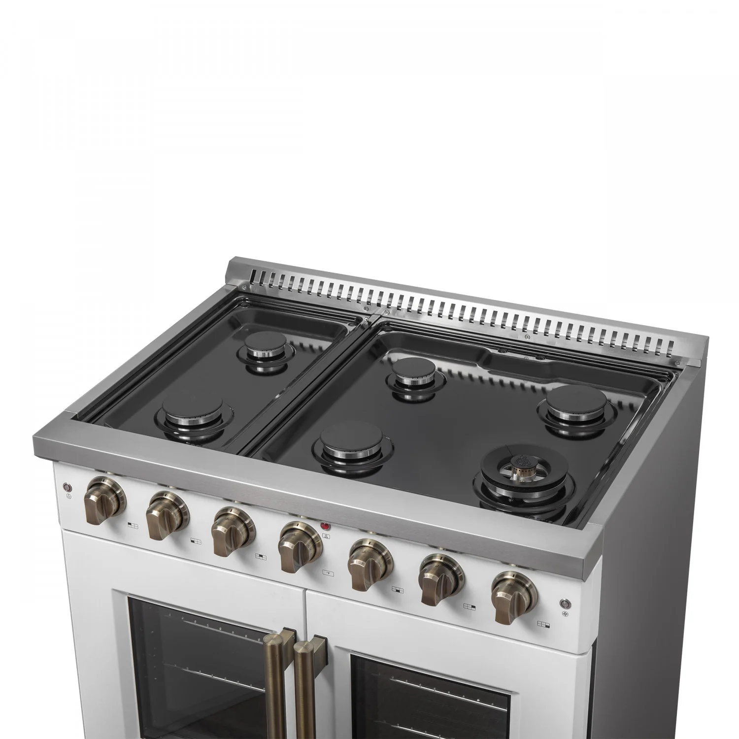 Forno Galiano 36" White French Door Freestanding Gas Range (5.36 Cu. Ft.) - FFSGS6444-36WHT - Image 8