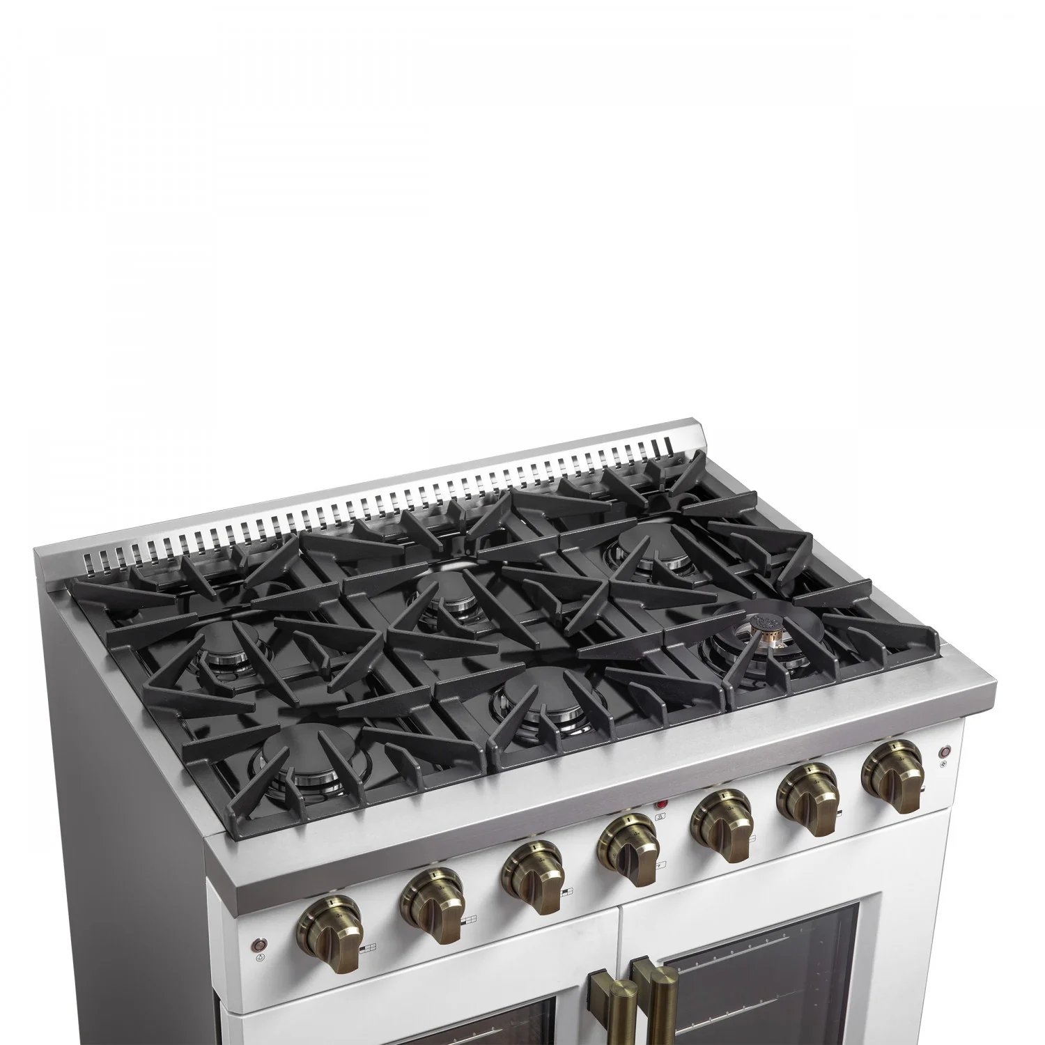 Forno Galiano 36" White French Door Freestanding Gas Range (5.36 Cu. Ft.) - FFSGS6444-36WHT - Image 9