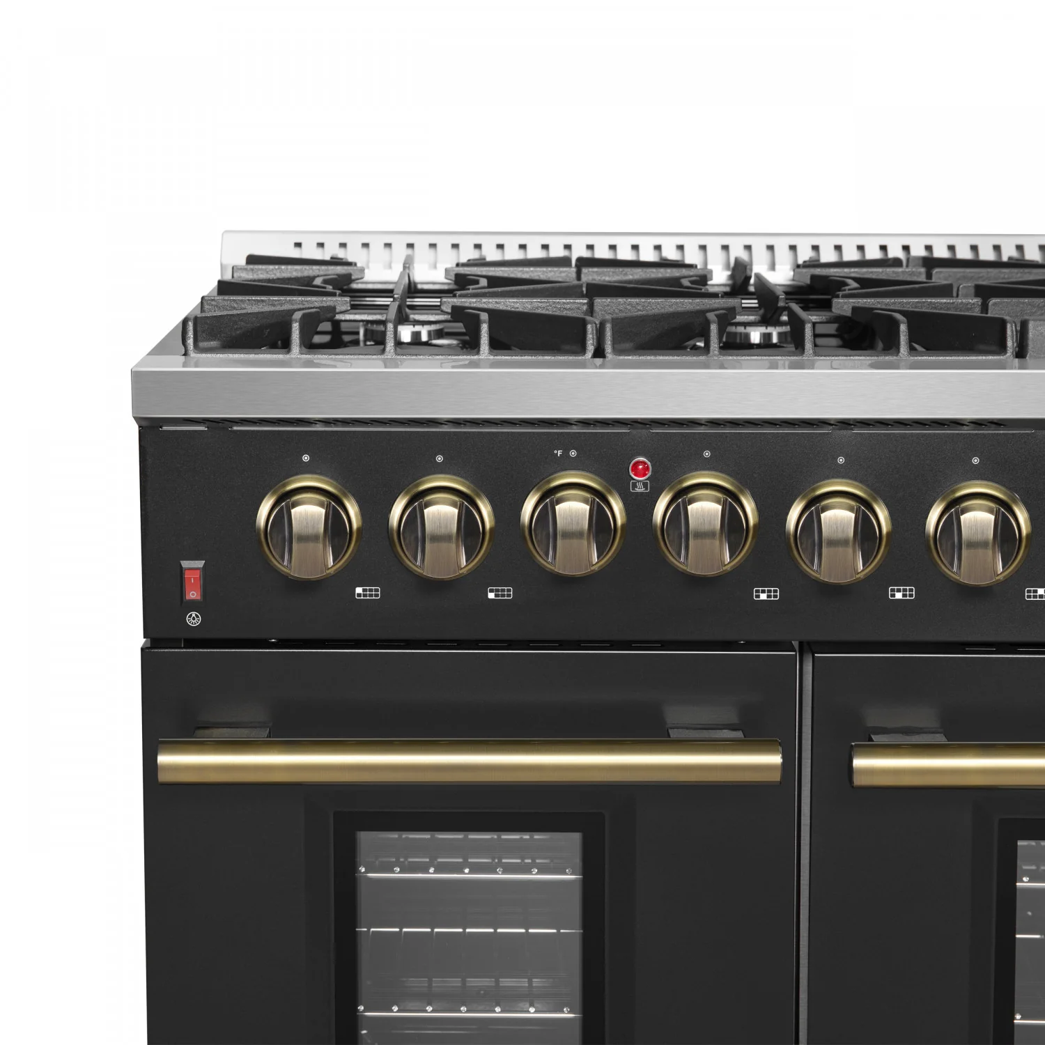 Forno Galiano 48" Black Freestanding Double Oven Gas Range (6.58 Cu. Ft.) - FFSGS6244-48BLK - Image 4
