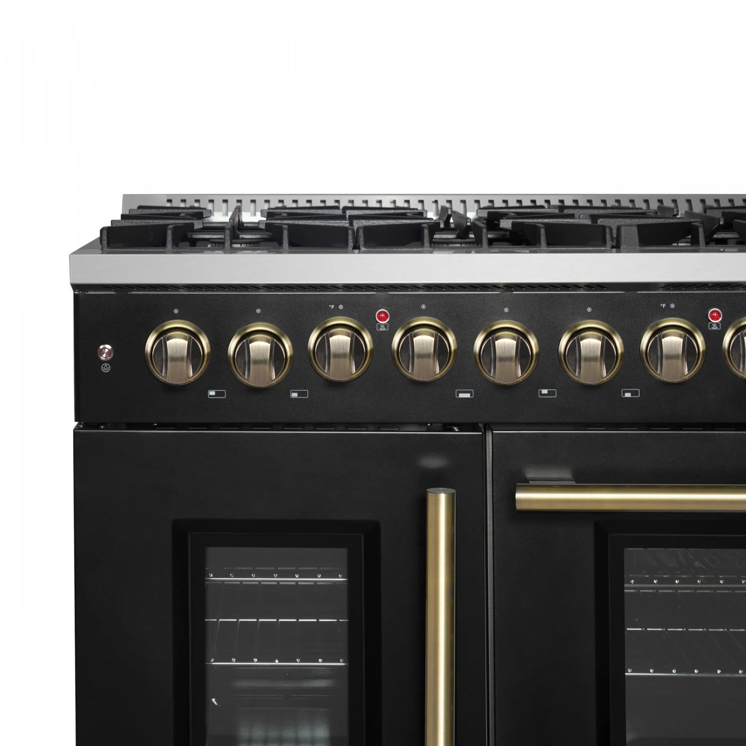 Forno Galiano 48" Black Freestanding Dual Fuel Double Oven Range with True Convection (6.58 Cu. Ft.) - FFSGS6356-48BLK - Image 14
