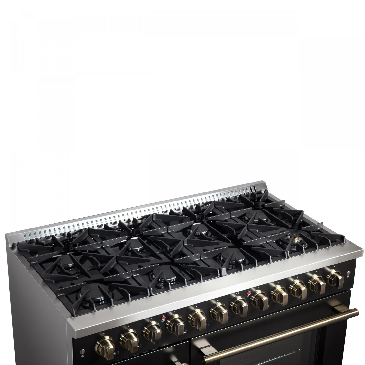 Forno Galiano 48" Black Freestanding Dual Fuel Double Oven Range with True Convection (6.58 Cu. Ft.) - FFSGS6356-48BLK - Image 4