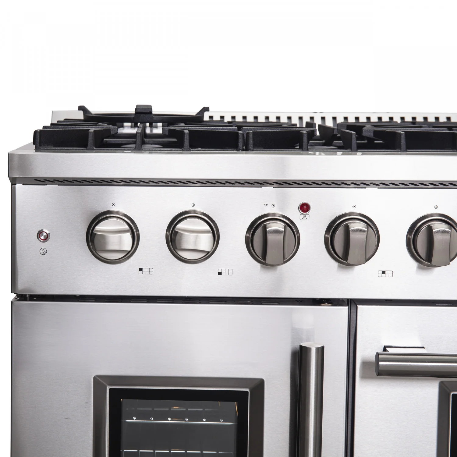 Forno Galiano 48" Stainless Steel Freestanding Double Oven Gas Range (6.58 Cu. Ft.) - FFSGS6444-48 - Image 9