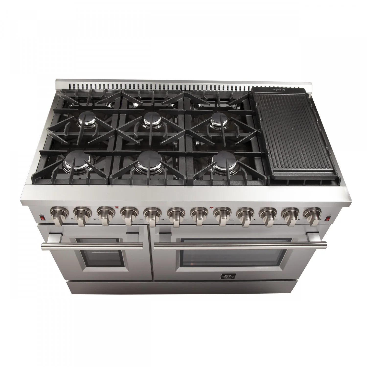 Forno Galiano 48" Stainless Steel Freestanding Dual Fuel Double Oven Range with True Convection (6.58 Cu. Ft.) - FFSGS6156-48 - Image 5