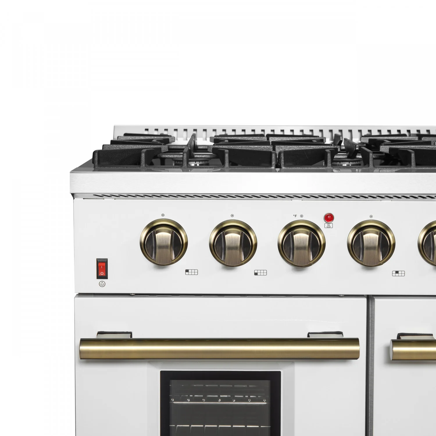 Forno Galiano 48" White Freestanding Double Oven Gas Range (6.58 Cu. Ft.) - FFSGS6244-48WHT - Image 5