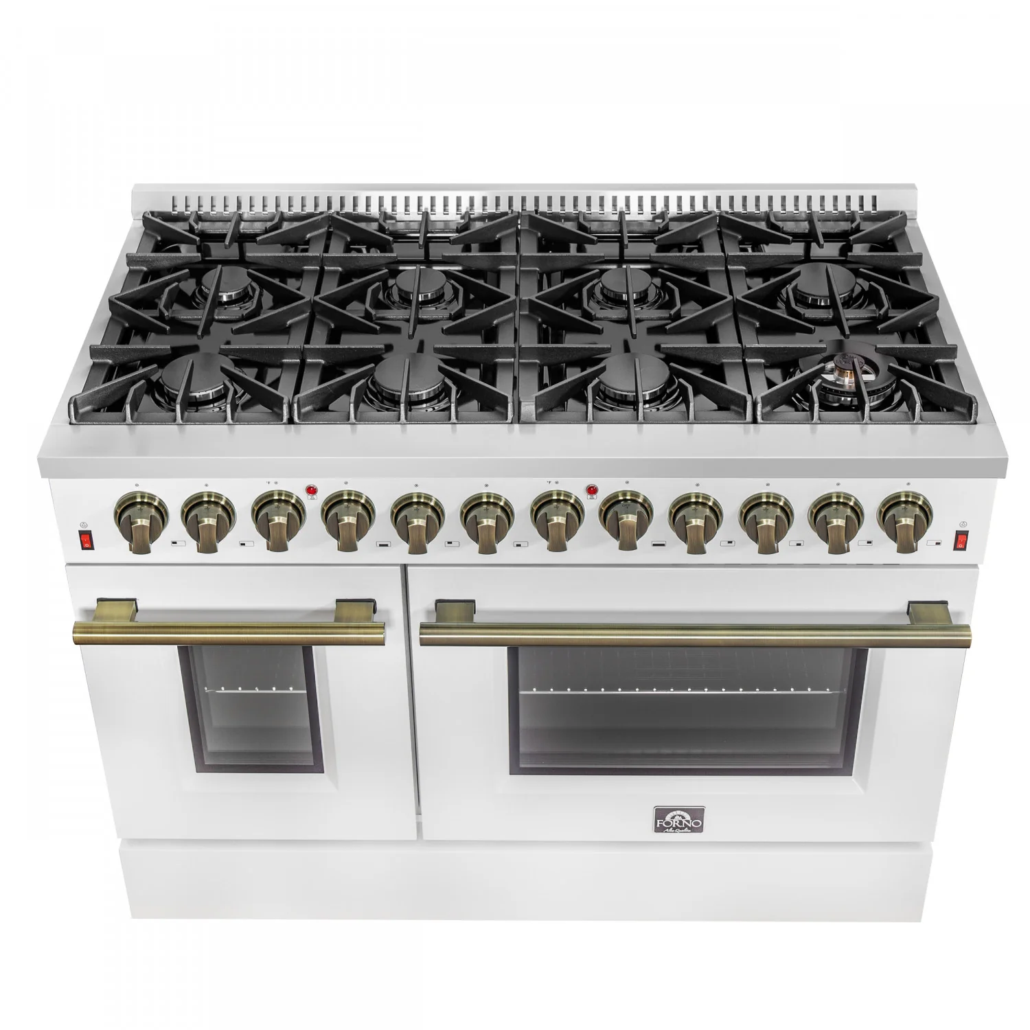 Forno Galiano 48" White Freestanding Dual Fuel Double Oven Range with True Convection (6.58 Cu. Ft.) - FFSGS6156-48WHT - Image 12