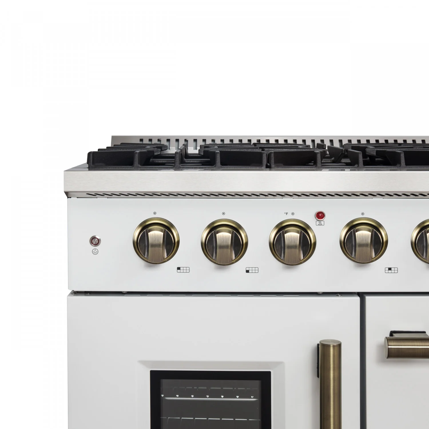 Forno Galiano 48" White Freestanding Double Oven Gas Range (6.58 Cu. Ft.) - FFSGS6444-48WHT - Image 3