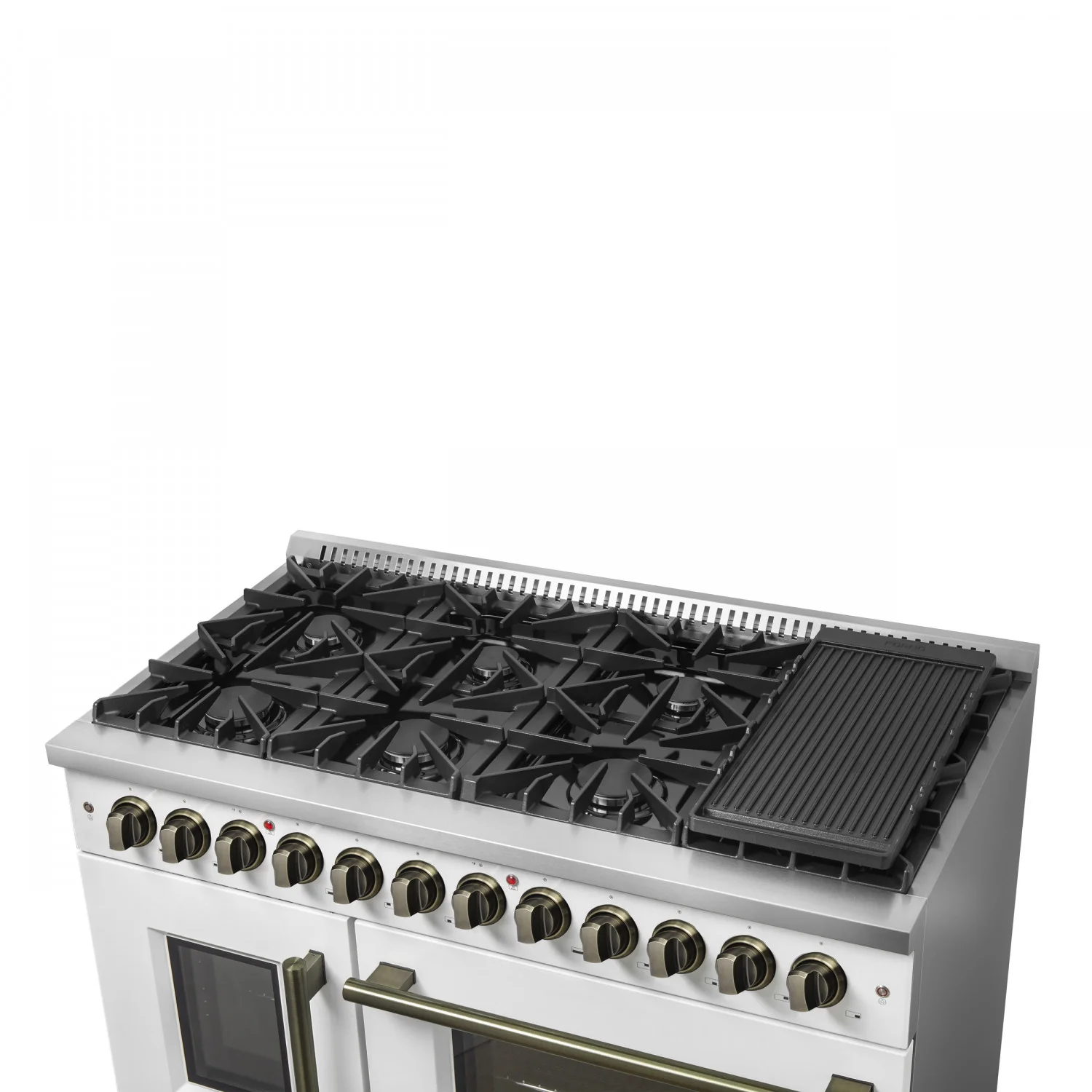 Forno Galiano 48" White Freestanding Dual Fuel Double Oven Range with True Convection (6.58 Cu. Ft.) - FFSGS6356-48WHT - Image 14