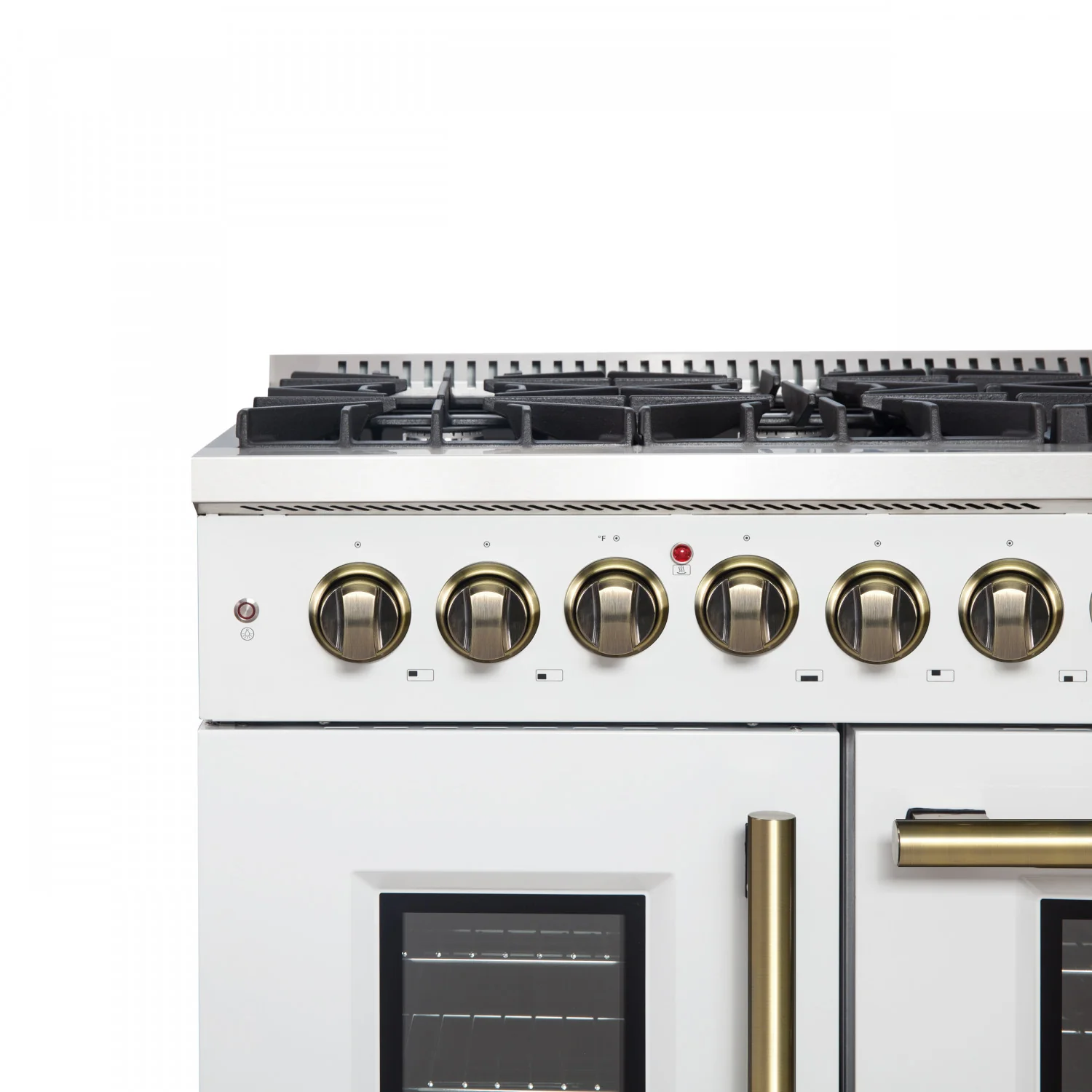 Forno Galiano 48" White Freestanding Dual Fuel Double Oven Range with True Convection (6.58 Cu. Ft.) - FFSGS6356-48WHT - Image 2