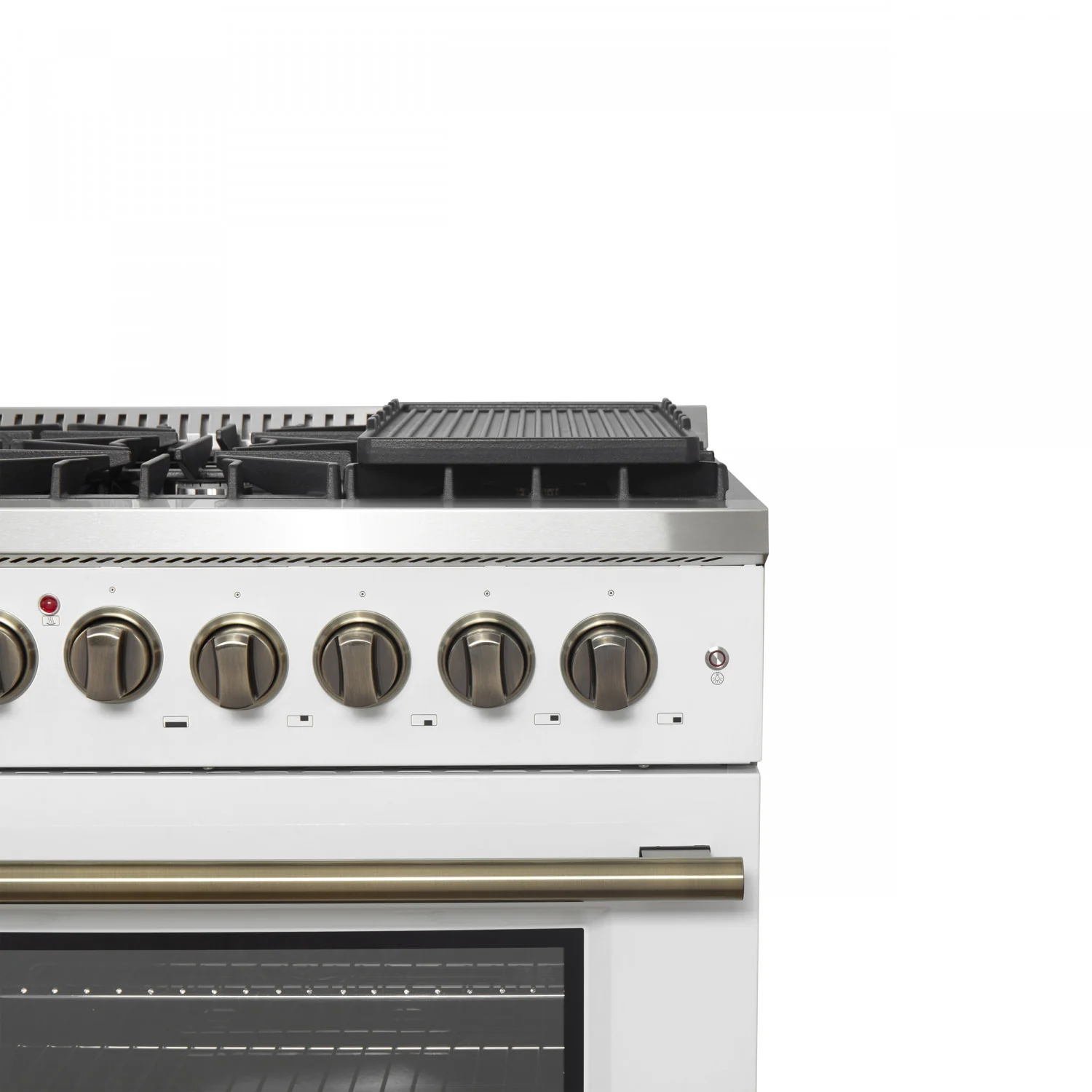 Forno Galiano 48" White Freestanding Dual Fuel Double Oven Range with True Convection (6.58 Cu. Ft.) - FFSGS6356-48WHT - Image 3