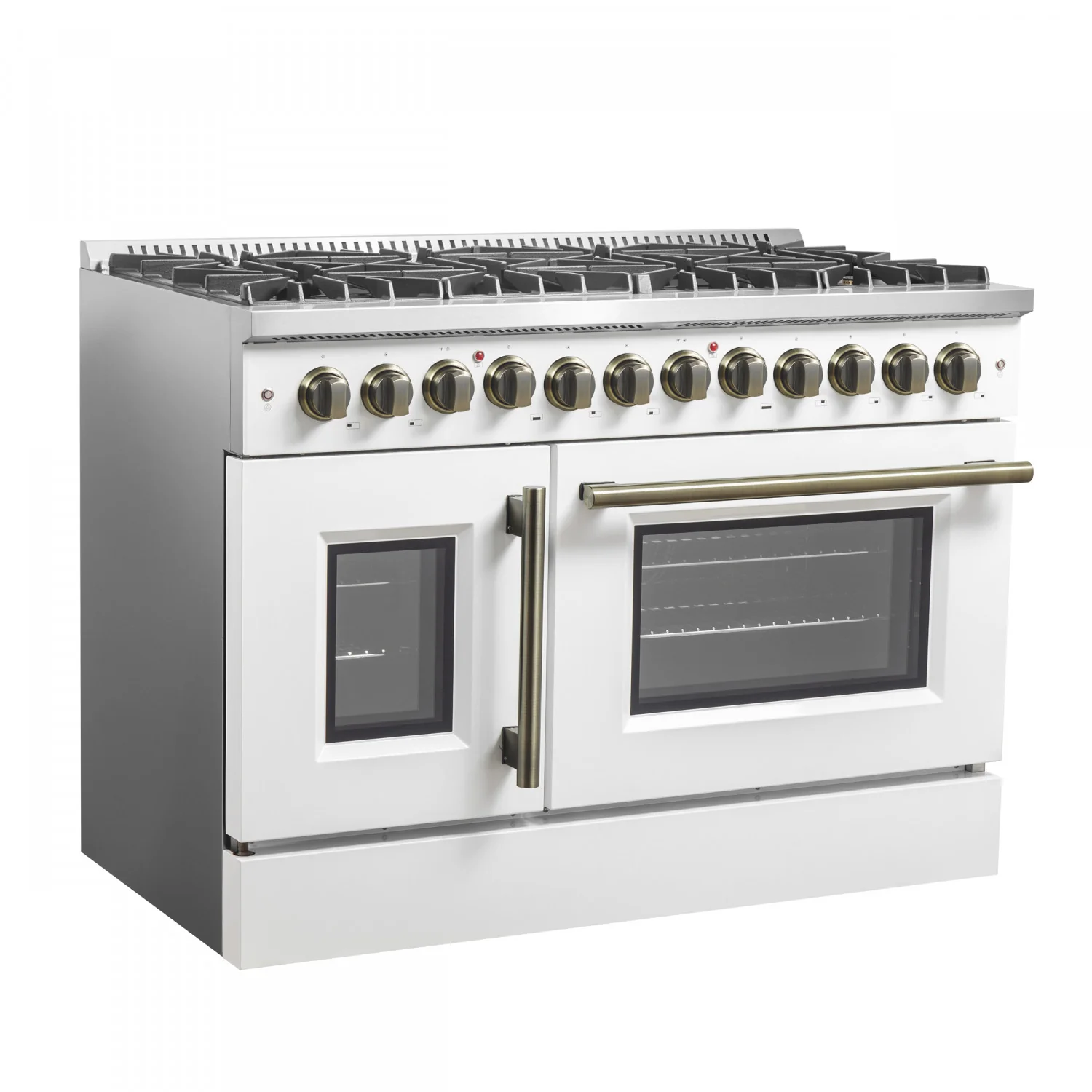 Forno Galiano 48" White Freestanding Dual Fuel Double Oven Range with True Convection (6.58 Cu. Ft.) - FFSGS6356-48WHT - Image 6