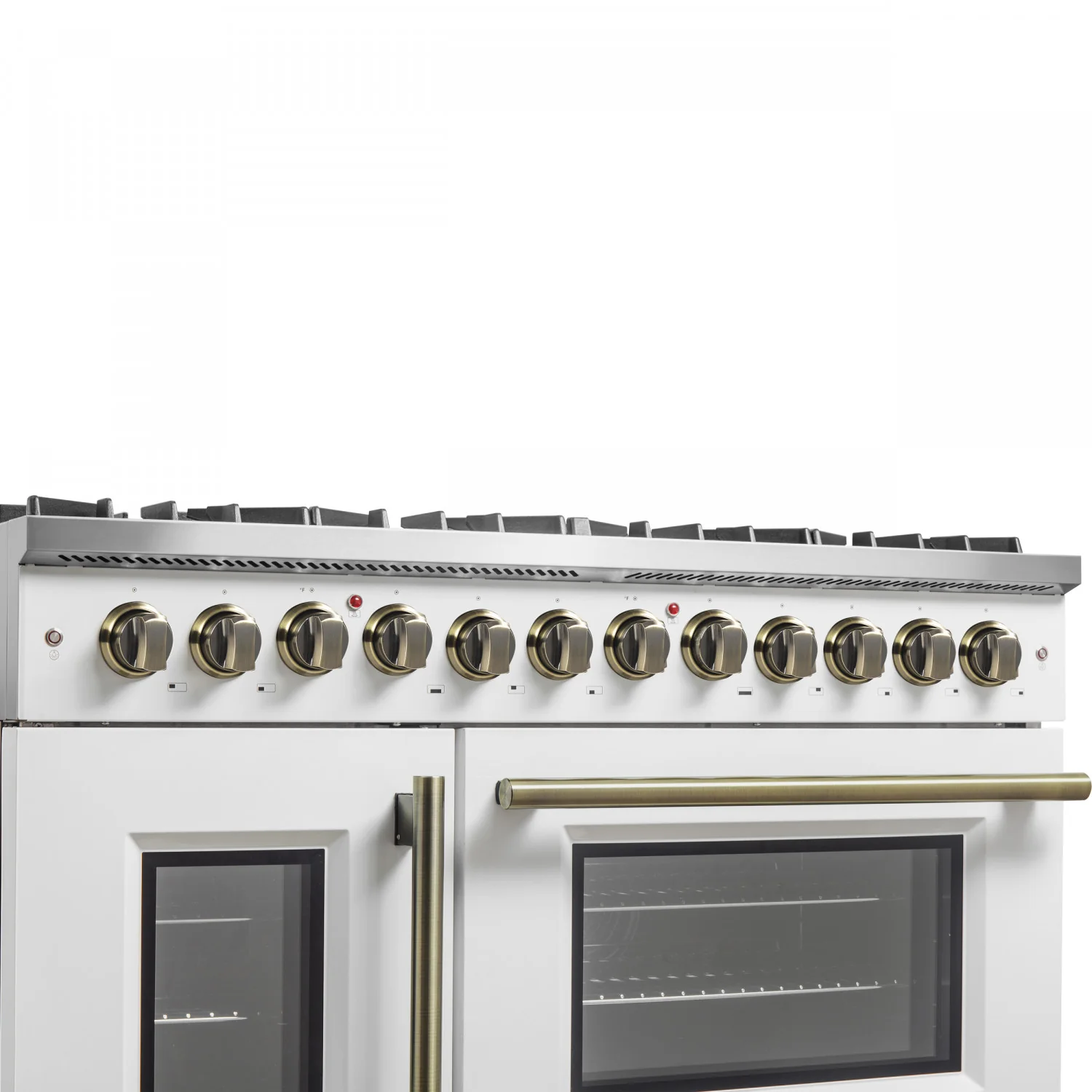 Forno Galiano 48" White Freestanding Dual Fuel Double Oven Range with True Convection (6.58 Cu. Ft.) - FFSGS6356-48WHT - Image 7